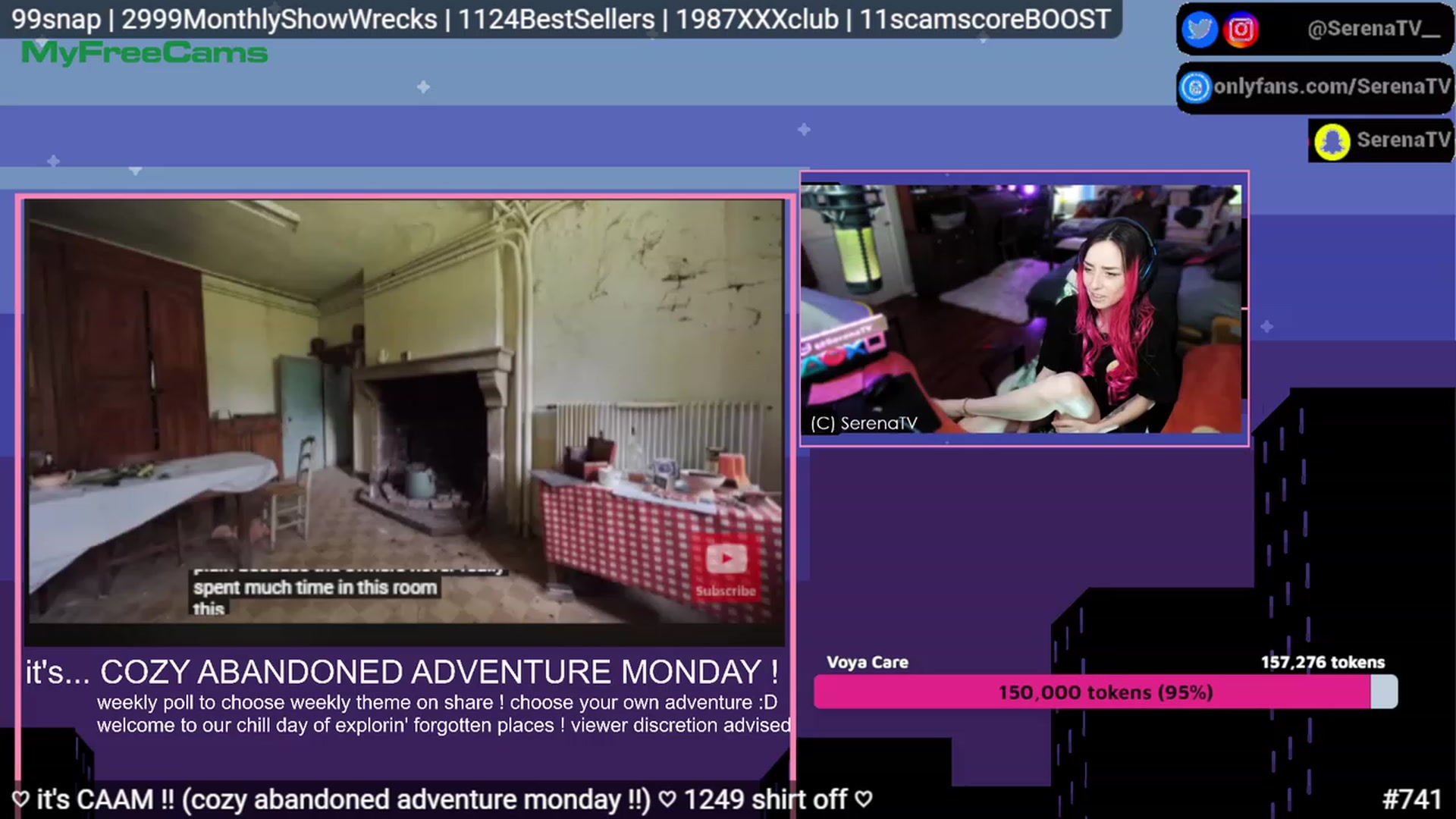 Gallery image thumbnail from serenatv's myfreecams stream on, 05/08/2023, 19:15 image 16 of 20