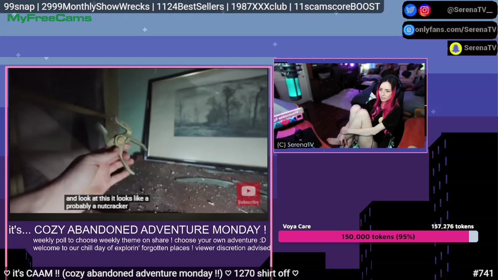 Gallery image thumbnail from serenatv's myfreecams stream on, 05/08/2023, 19:15 image 14 of 20