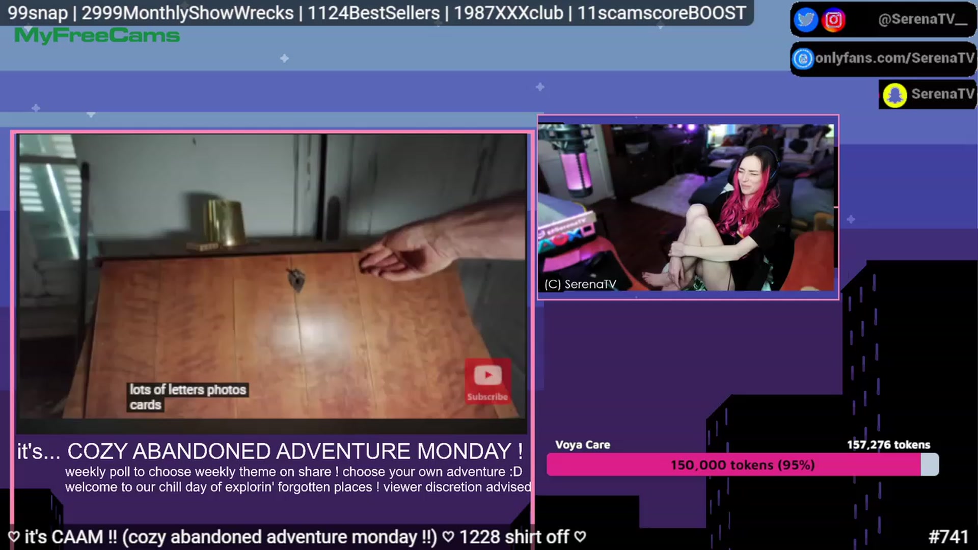 Gallery image thumbnail from serenatv's myfreecams stream on, 05/08/2023, 19:15 image 19 of 20