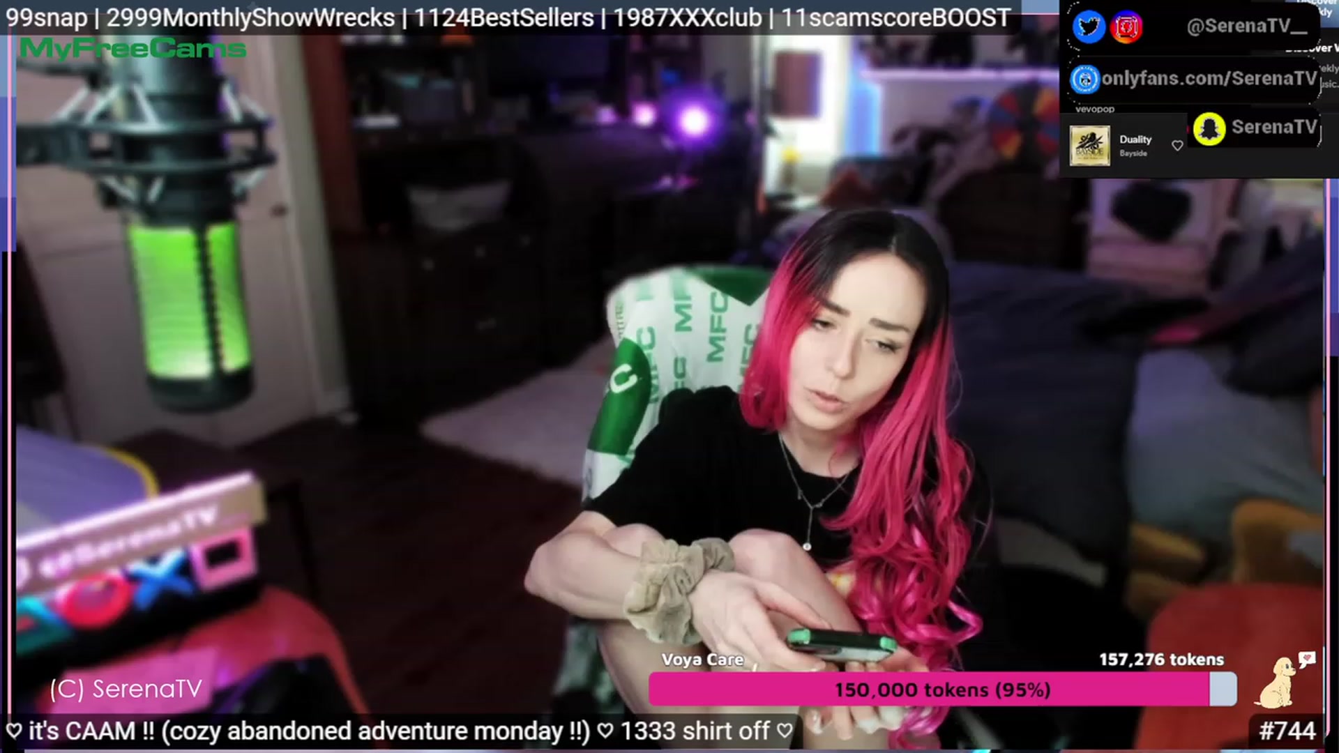 Gallery image thumbnail from serenatv's myfreecams stream on, 05/08/2023, 19:15 image 4 of 20