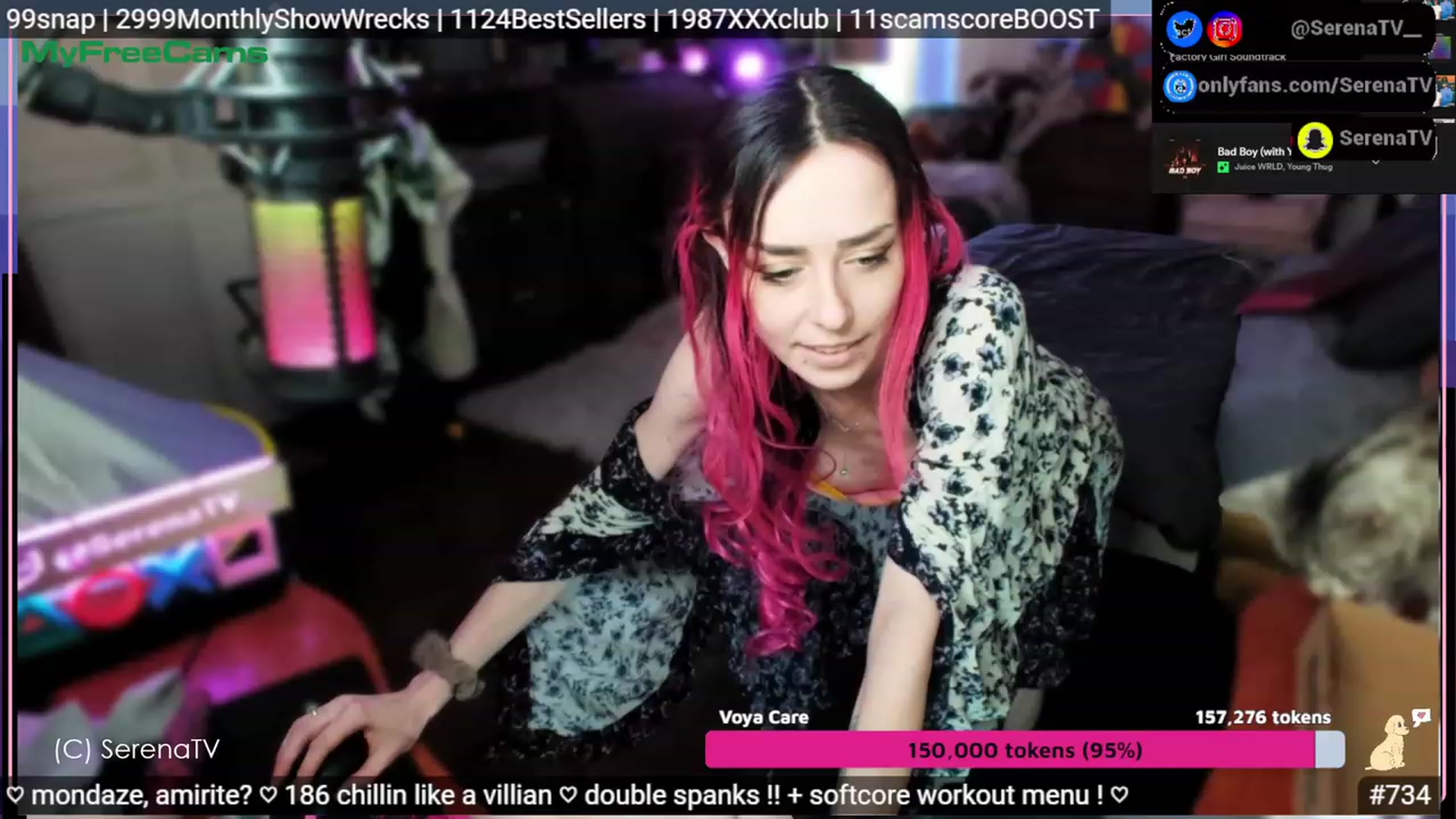 Gallery image thumbnail from serenatv's myfreecams stream on, 05/08/2023, 22:31 image 1 of 20