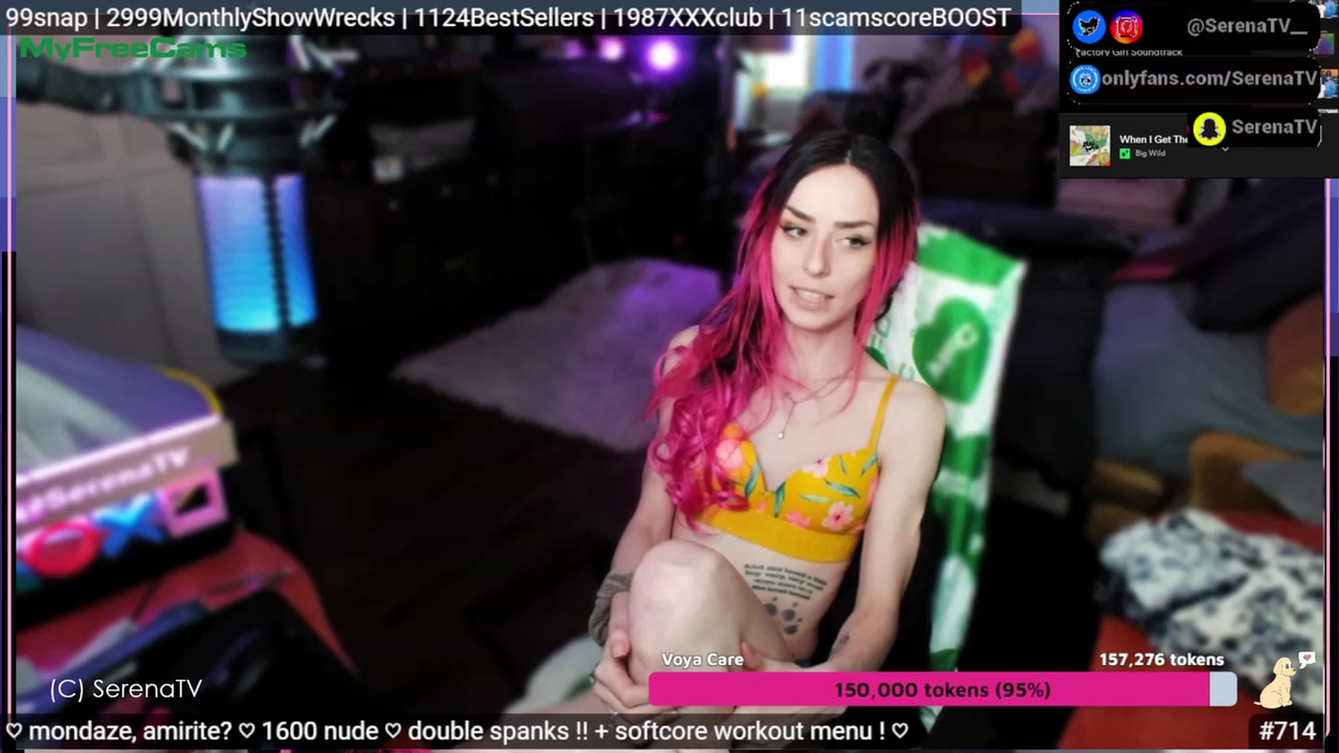 Gallery image thumbnail from serenatv's myfreecams stream on, 05/08/2023, 22:31 image 19 of 20