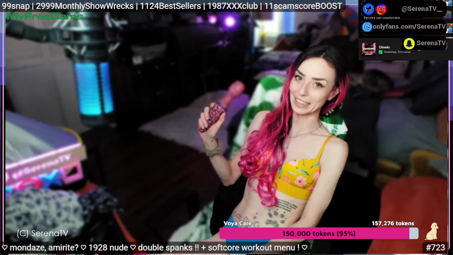 Gallery image thumbnail from serenatv's myfreecams stream on, 05/08/2023, 22:31 image 8 of 20
