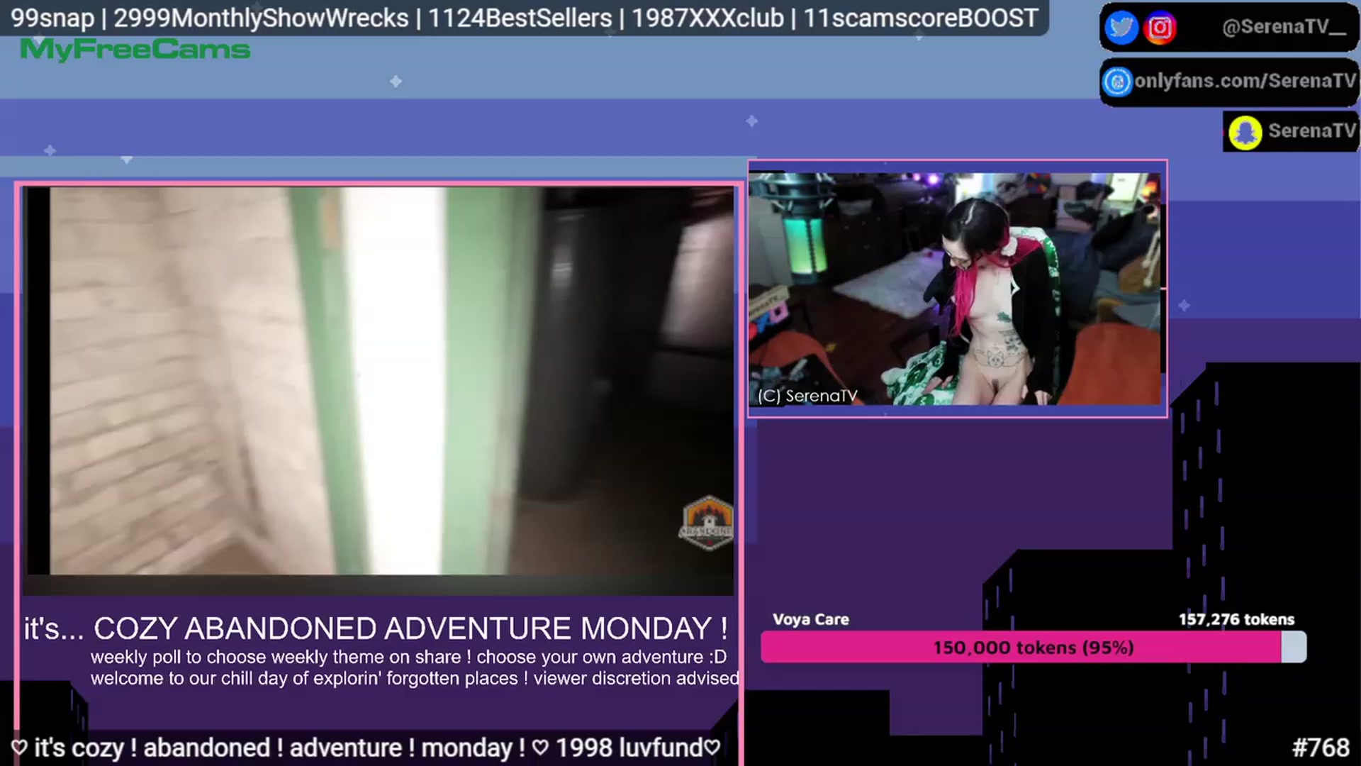 Gallery image thumbnail from serenatv's myfreecams stream on, 05/15/2023, 20:19 image 20 of 20