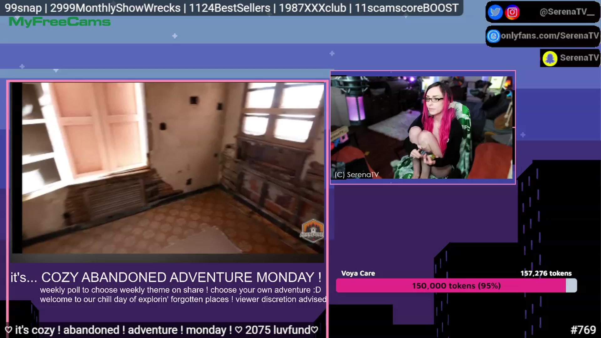 Gallery image thumbnail from serenatv's myfreecams stream on, 05/15/2023, 20:19 image 16 of 20