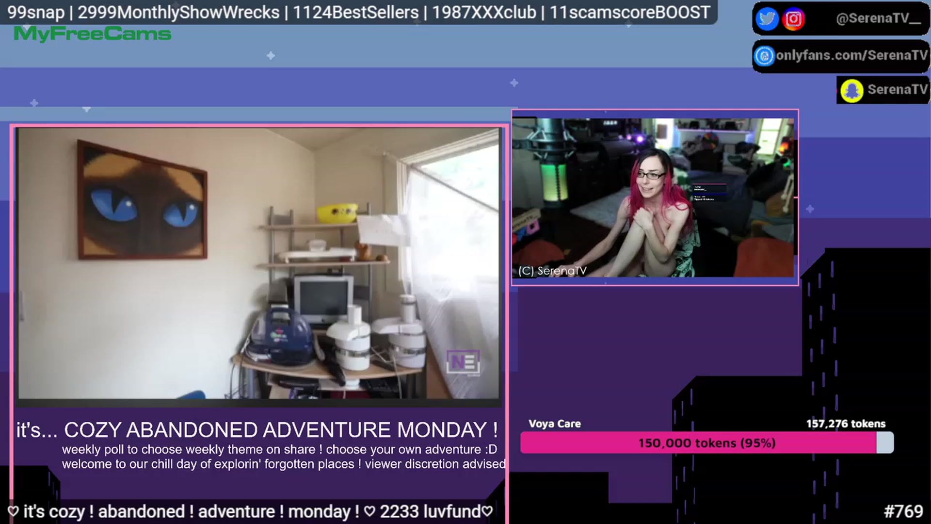 Gallery image thumbnail from serenatv's myfreecams stream on, 05/15/2023, 20:19 image 8 of 20