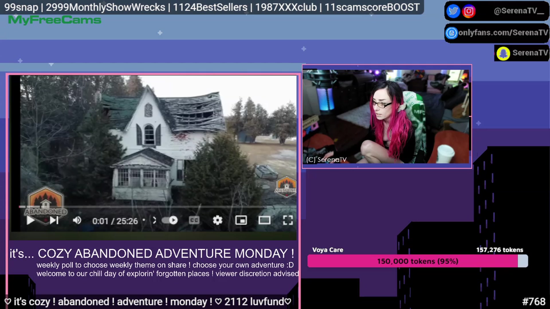 Gallery image thumbnail from serenatv's myfreecams stream on, 05/15/2023, 20:19 image 14 of 20