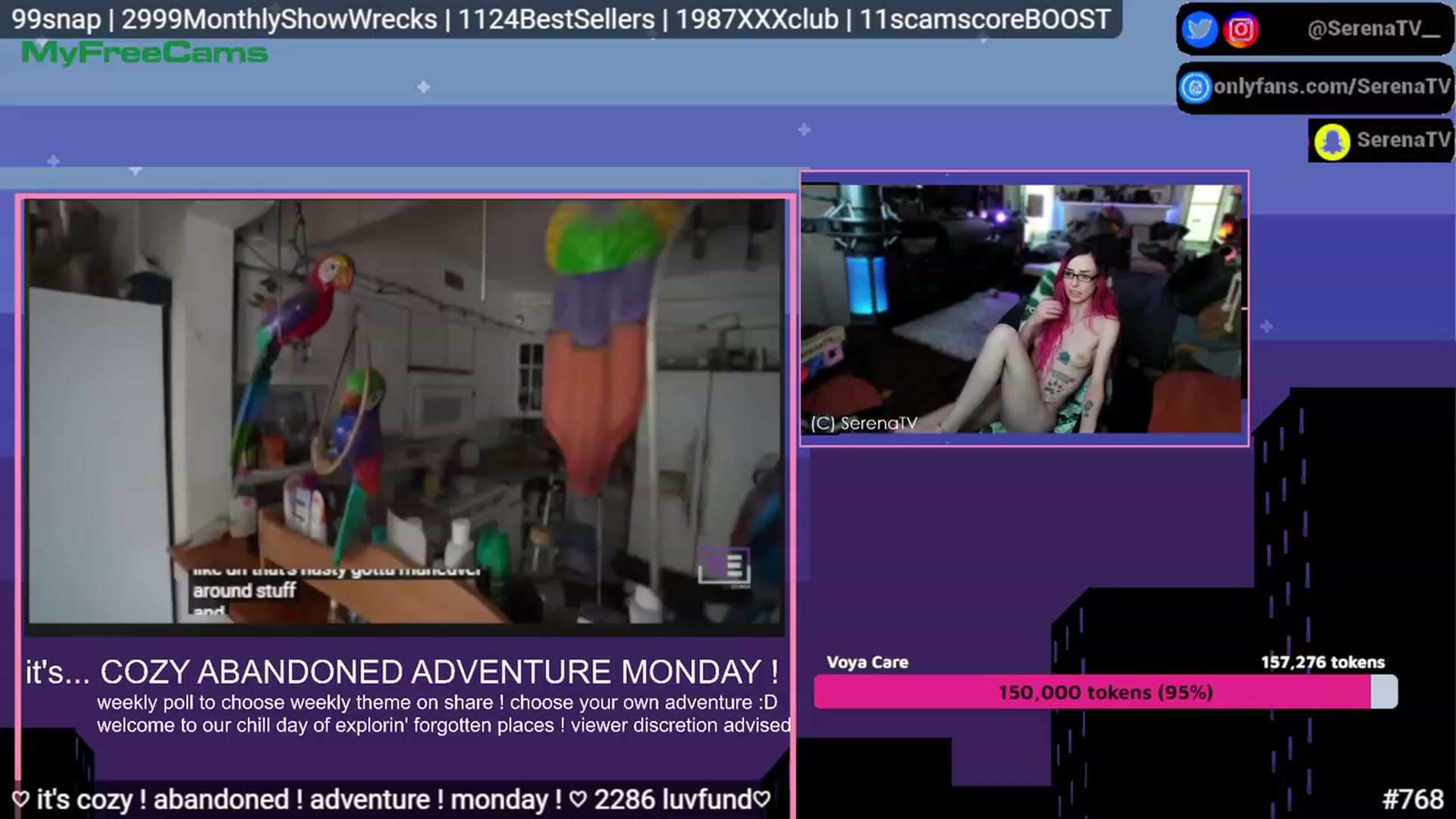 Gallery image thumbnail from serenatv's myfreecams stream on, 05/15/2023, 20:19 image 7 of 20