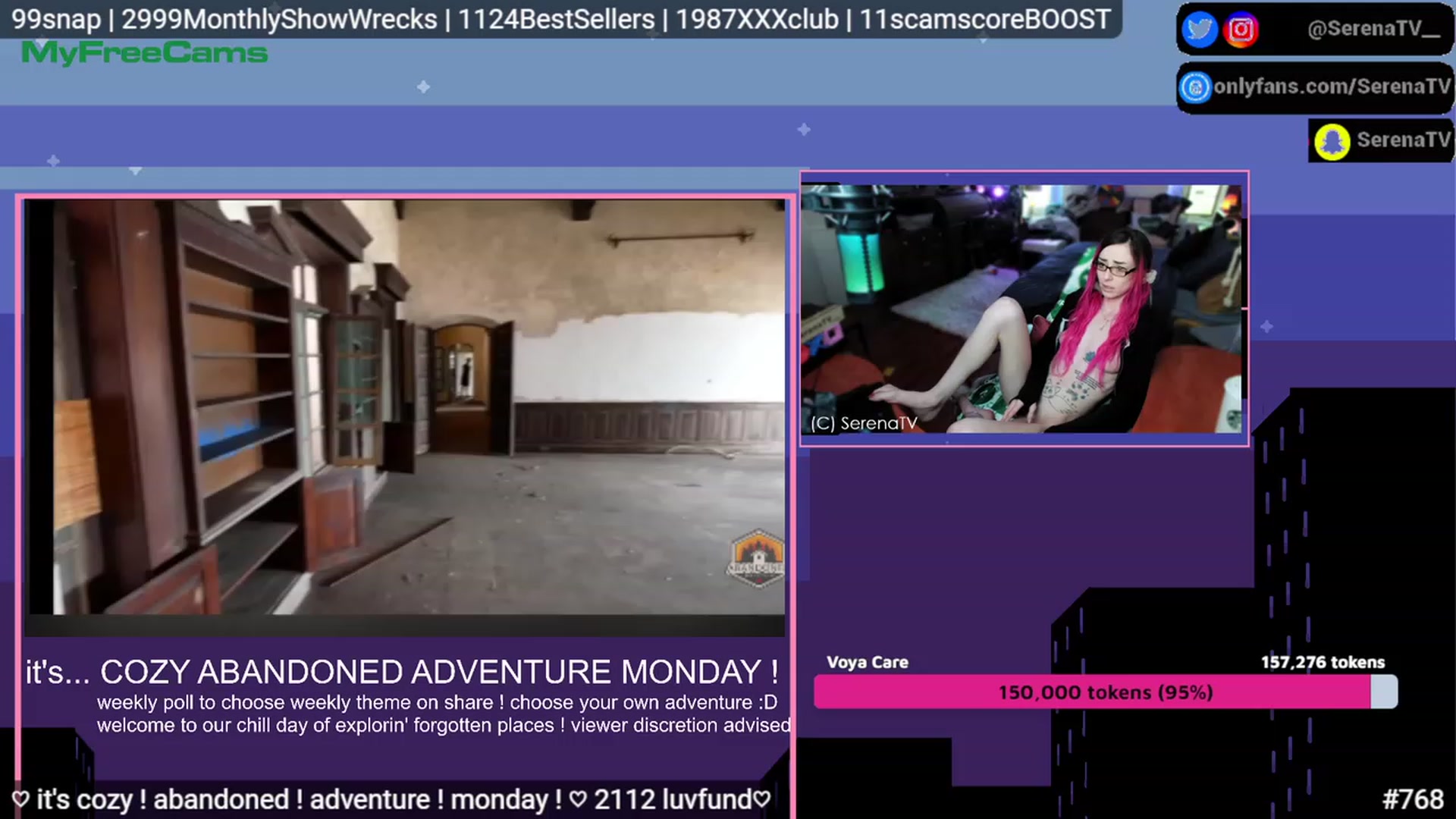 Gallery image thumbnail from serenatv's myfreecams stream on, 05/15/2023, 20:19 image 15 of 20