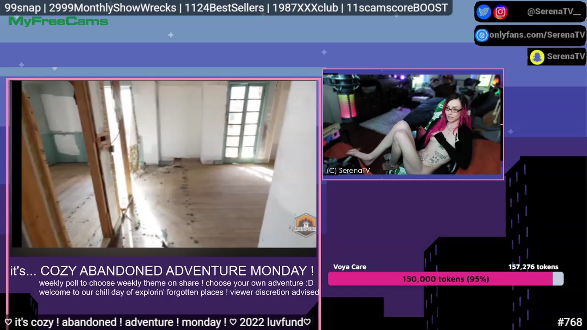Gallery image thumbnail from serenatv's myfreecams stream on, 05/15/2023, 20:19 image 18 of 20