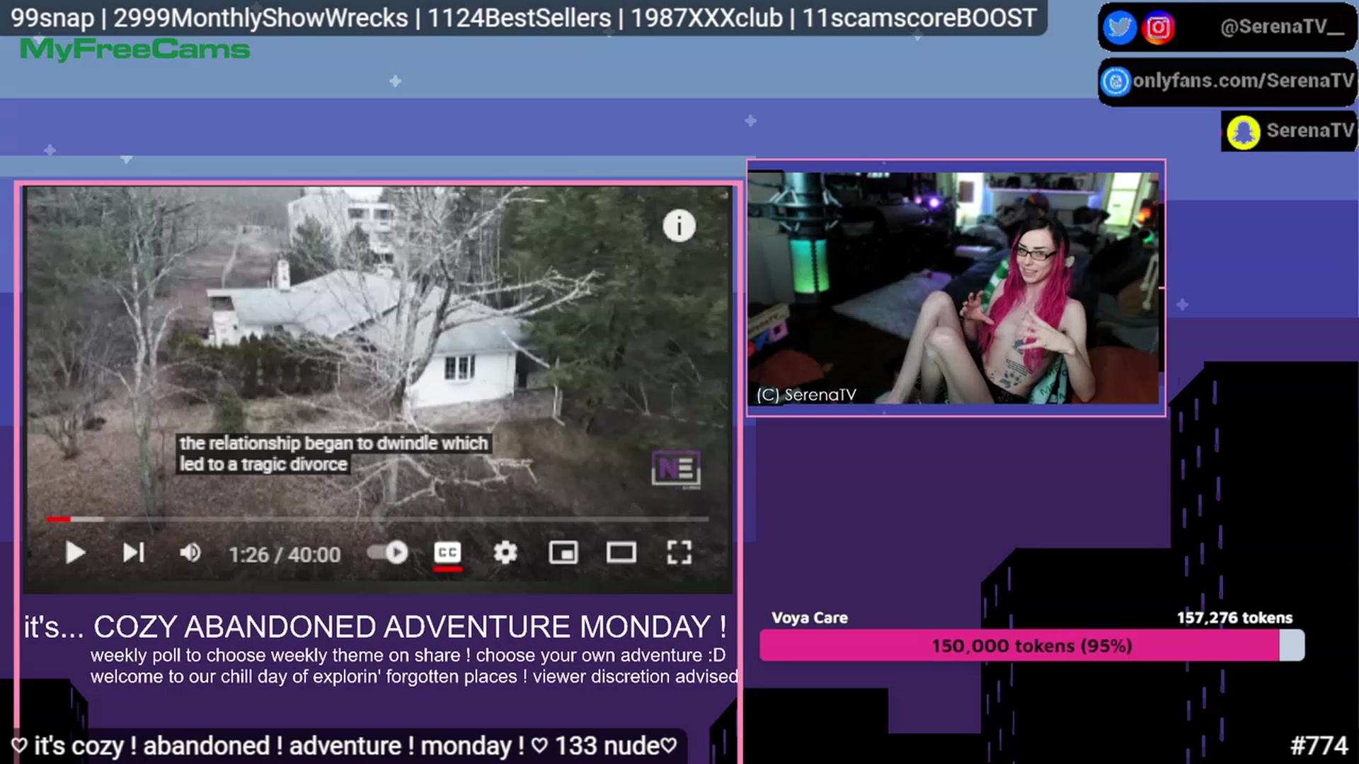 Gallery image thumbnail from serenatv's myfreecams stream on, 05/15/2023, 20:19 image 3 of 20