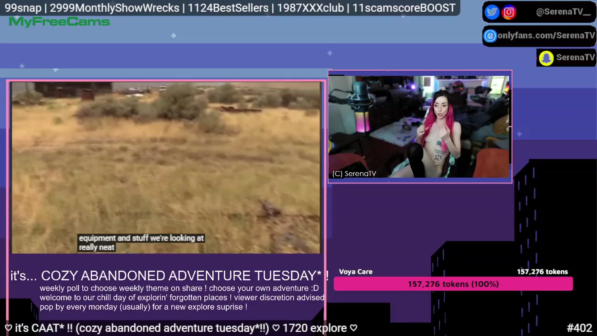 Gallery image thumbnail from serenatv's myfreecams stream on, 05/23/2023, 20:41 image 17 of 20