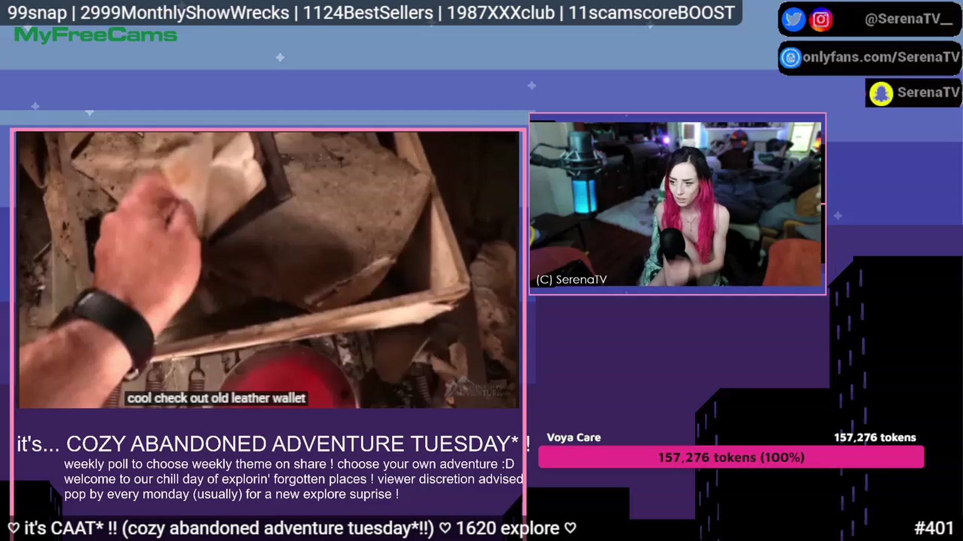 Gallery image thumbnail from serenatv's myfreecams stream on, 05/23/2023, 20:41 image 18 of 20