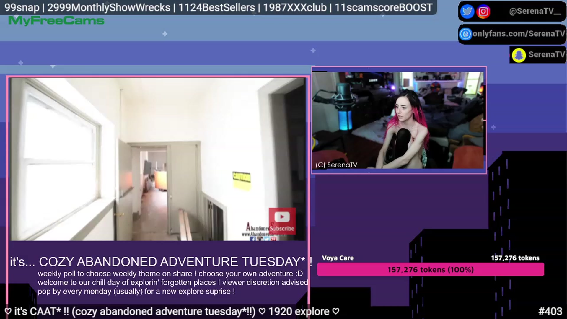 Gallery image thumbnail from serenatv's myfreecams stream on, 05/23/2023, 20:41 image 14 of 20