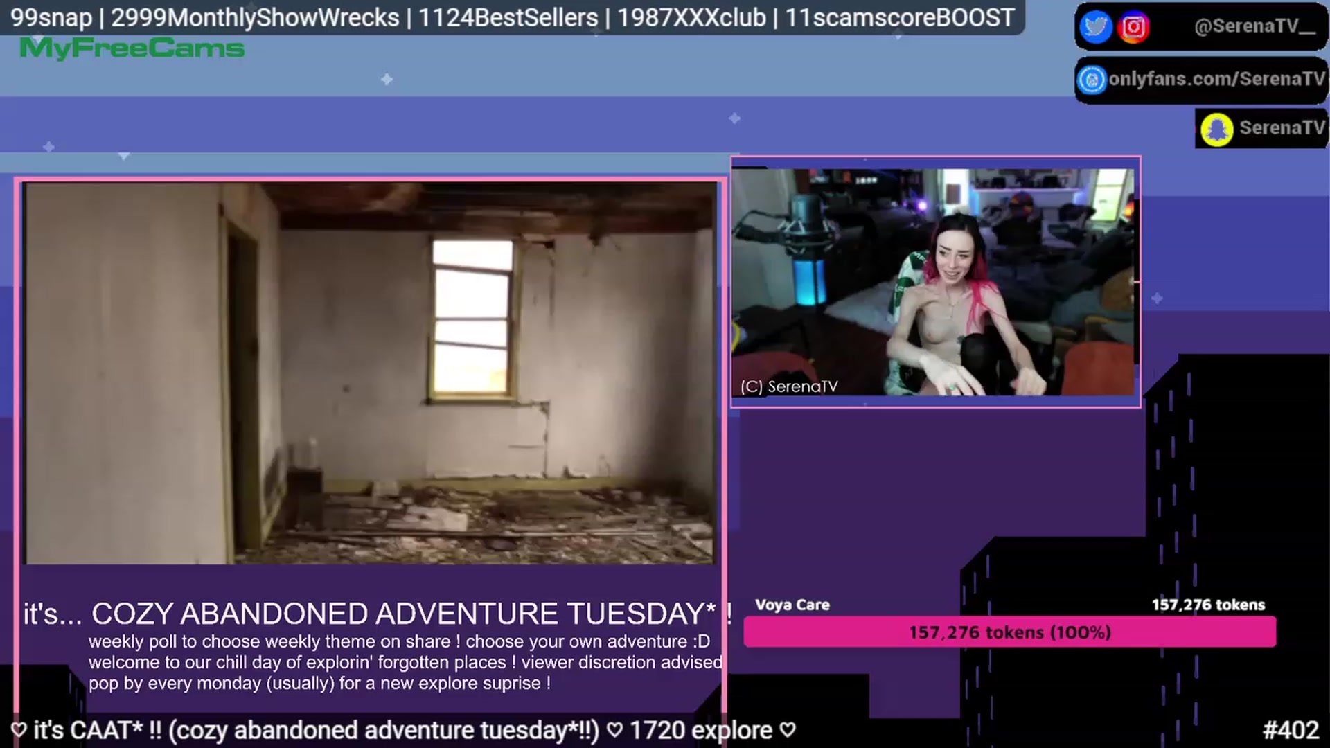 Gallery image thumbnail from serenatv's myfreecams stream on, 05/23/2023, 20:41 image 16 of 20