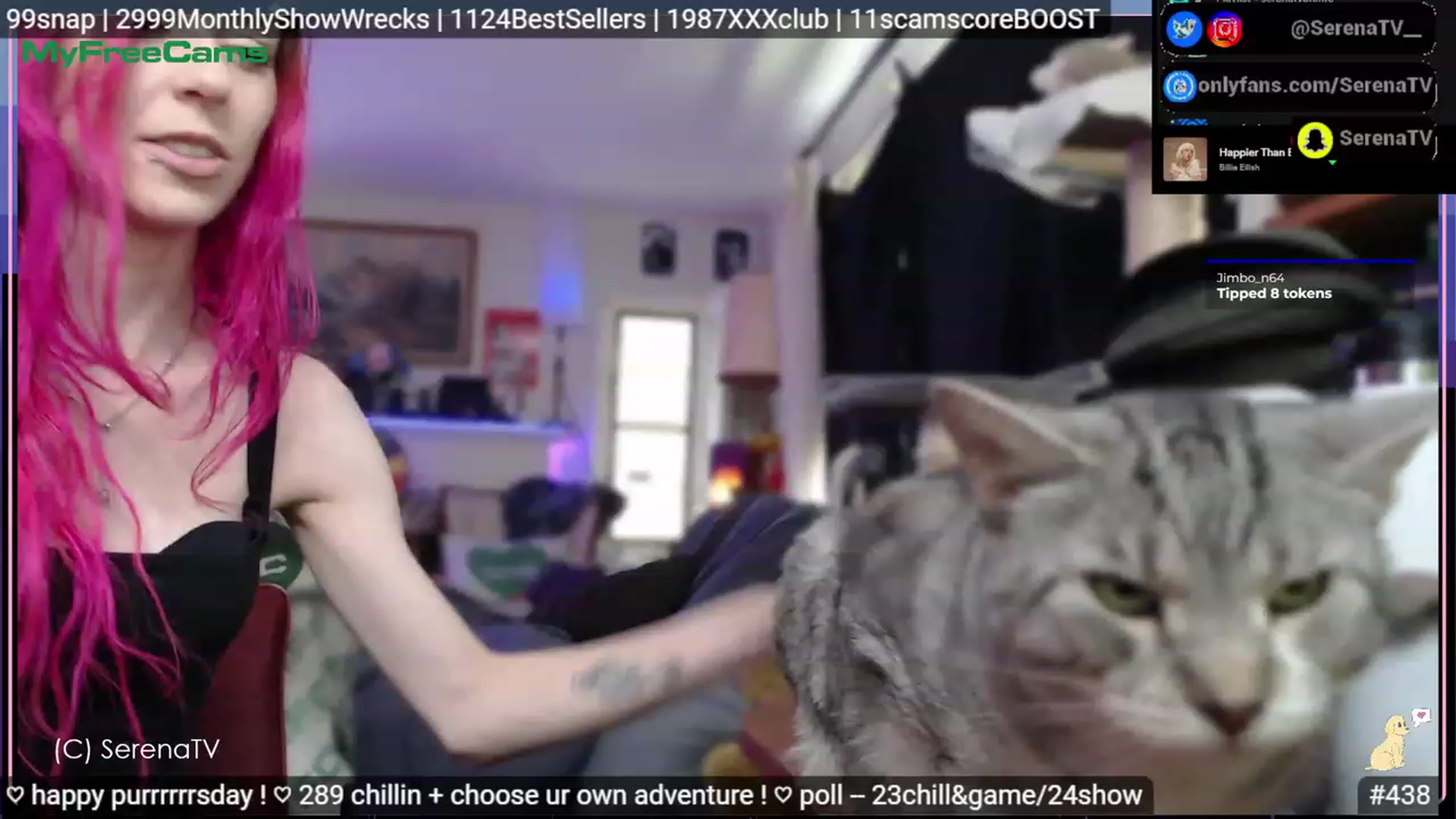 Gallery image thumbnail from serenatv's myfreecams stream on, 05/25/2023, 20:51 image 1 of 20