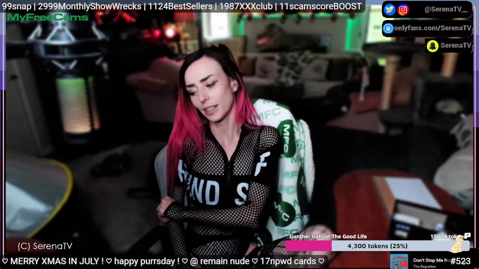 Gallery image thumbnail from serenatv's myfreecams stream on, 07/20/2023, 20:18 image 2 of 20