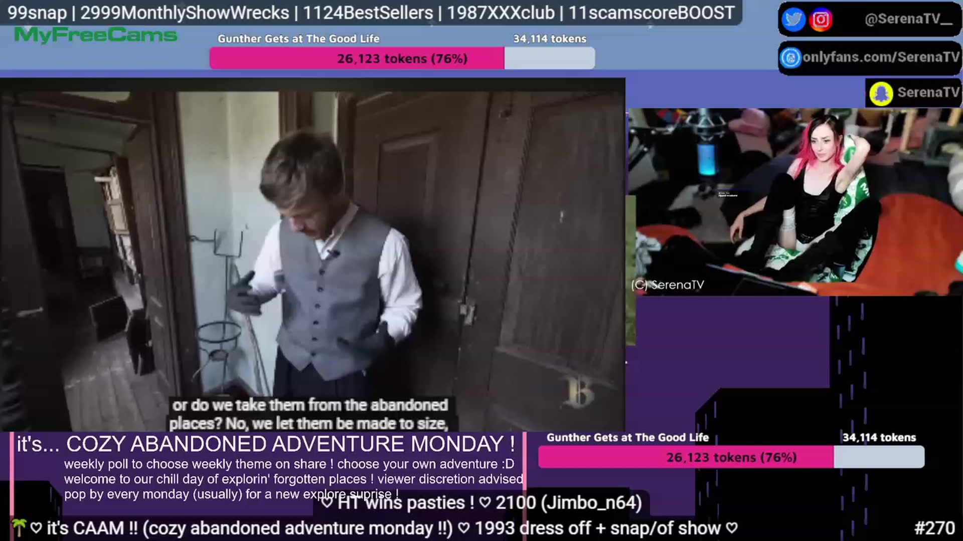 Gallery image thumbnail from serenatv's myfreecams stream on, 07/31/2023, 20:19 image 7 of 20