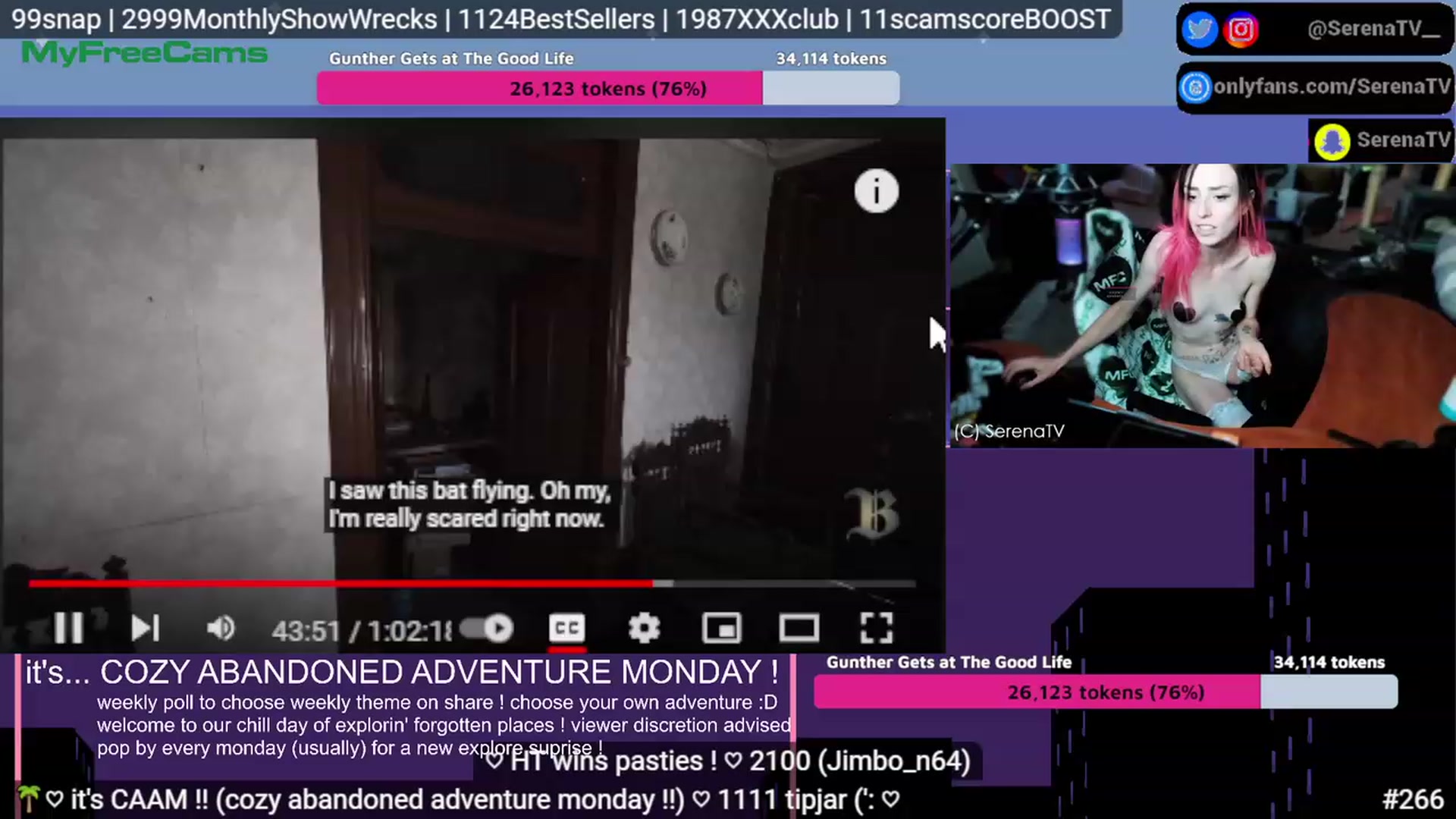 Gallery image thumbnail from serenatv's myfreecams stream on, 07/31/2023, 20:19 image 18 of 20