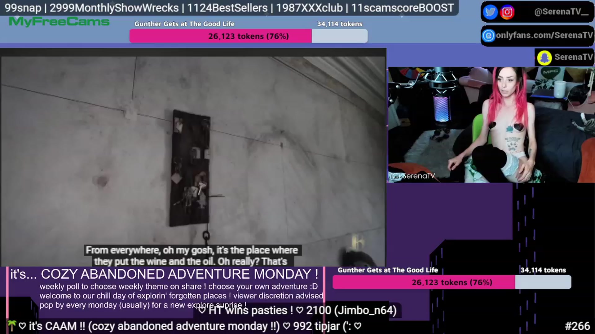 Gallery image thumbnail from serenatv's myfreecams stream on, 07/31/2023, 20:19 image 20 of 20