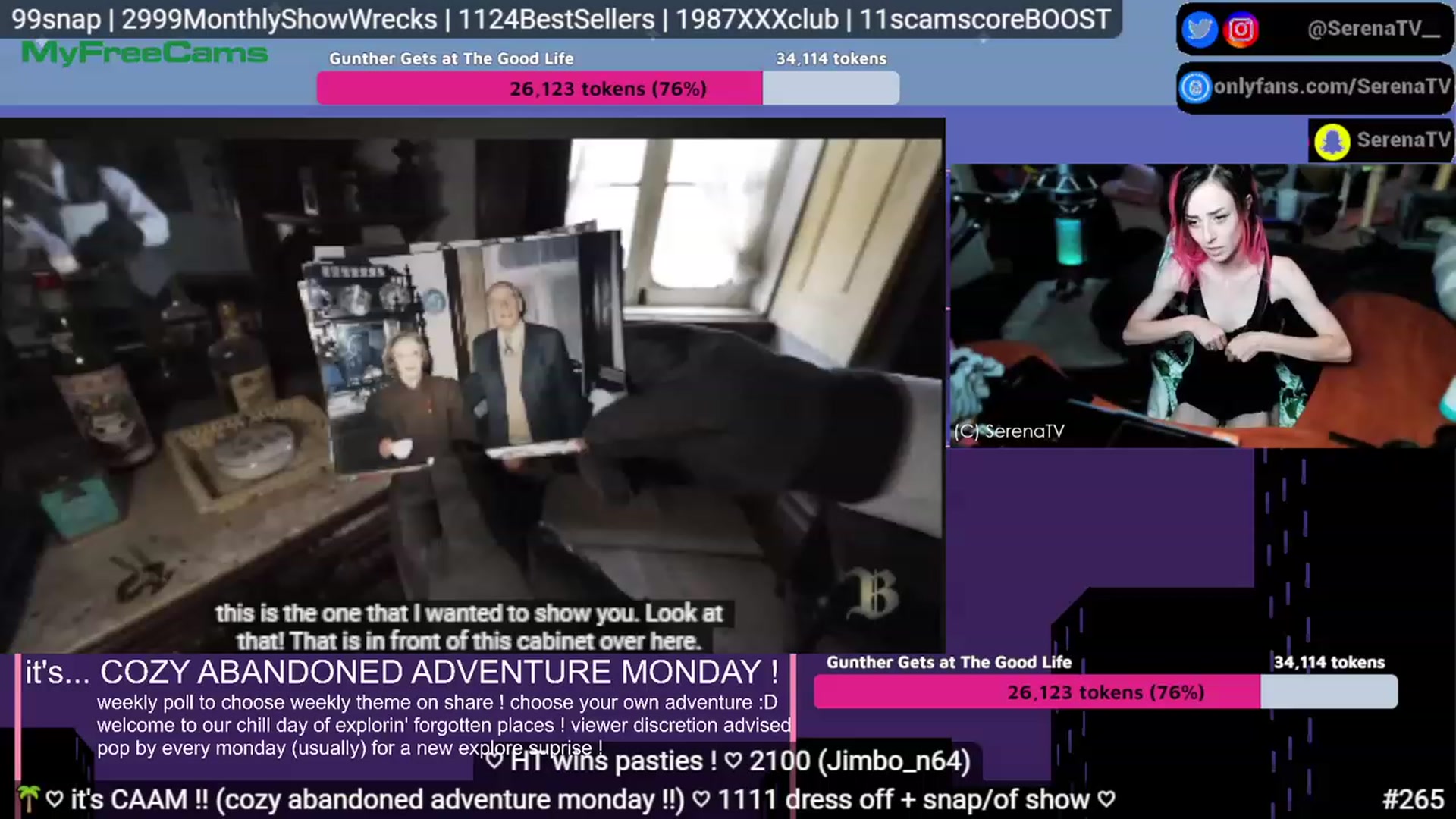 Gallery image thumbnail from serenatv's myfreecams stream on, 07/31/2023, 20:19 image 17 of 20