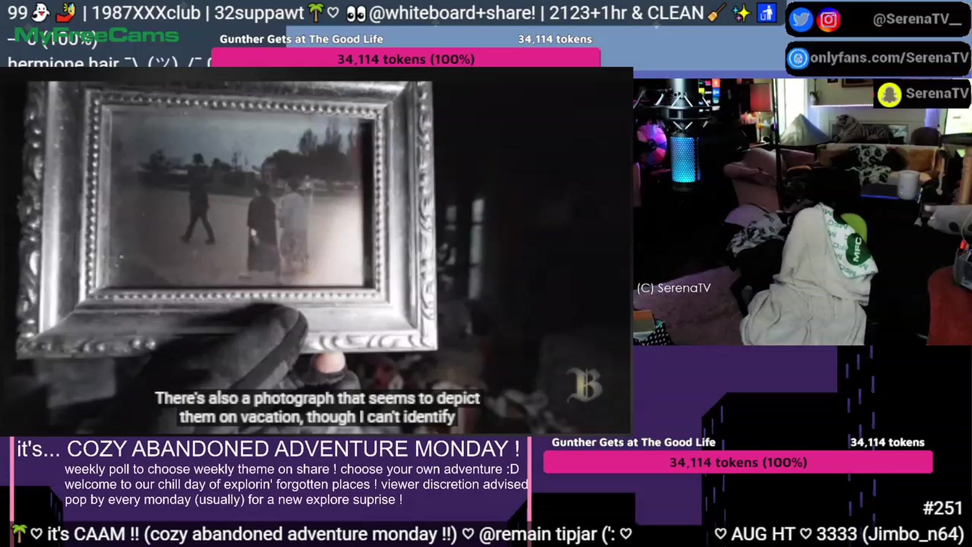 Gallery image thumbnail from serenatv's myfreecams stream on, 08/07/2023, 21:10 image 12 of 20