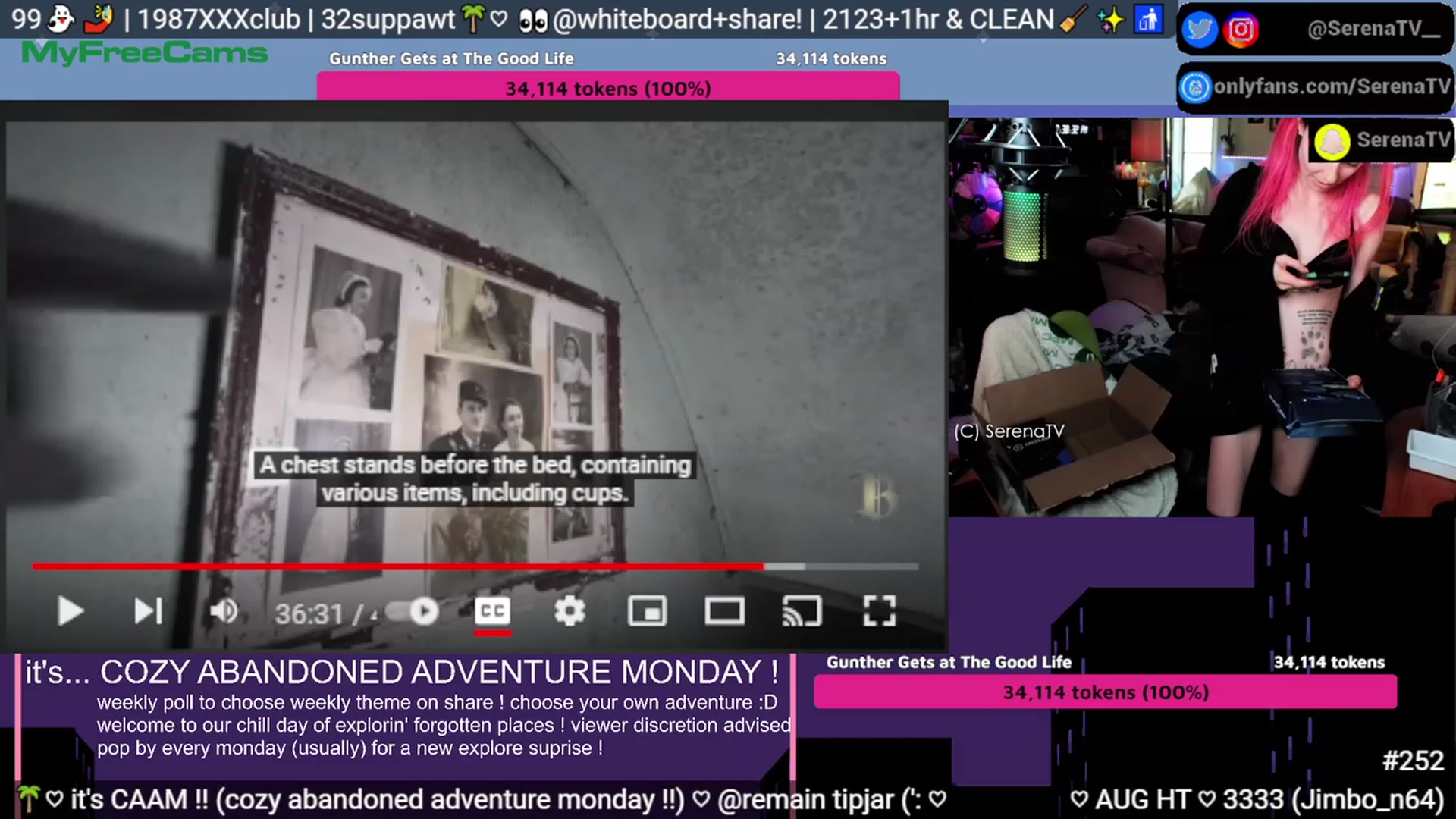 Gallery image thumbnail from serenatv's myfreecams stream on, 08/07/2023, 21:10 image 16 of 20