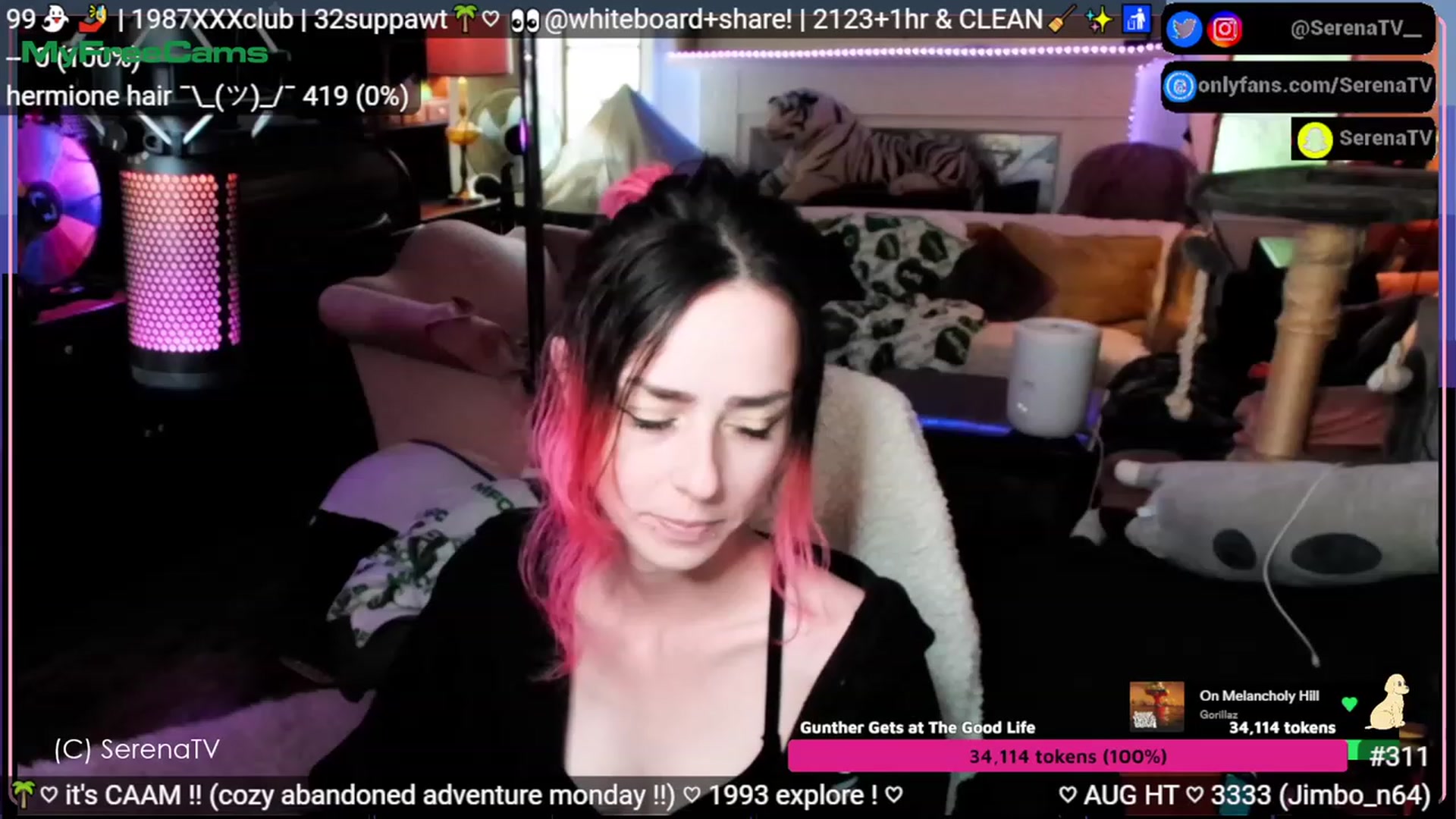 Gallery image thumbnail from serenatv's myfreecams stream on, 08/07/2023, 21:10 image 1 of 20