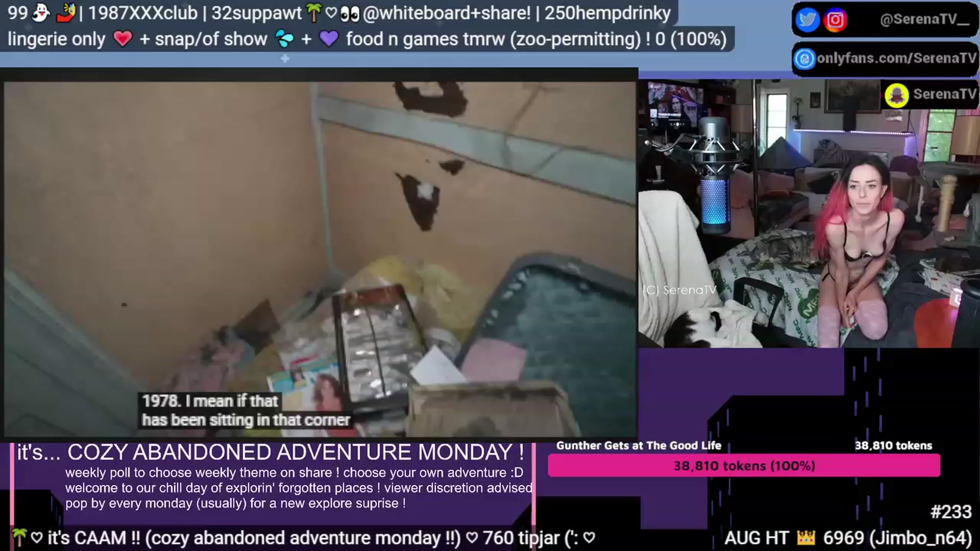 Gallery image thumbnail from serenatv's myfreecams stream on, 08/14/2023, 20:35 image 9 of 20