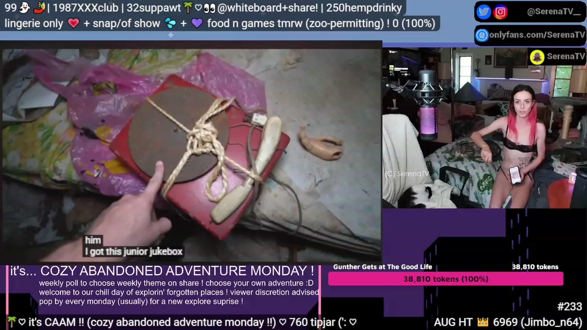 Gallery image thumbnail from serenatv's myfreecams stream on, 08/14/2023, 20:35 image 8 of 20