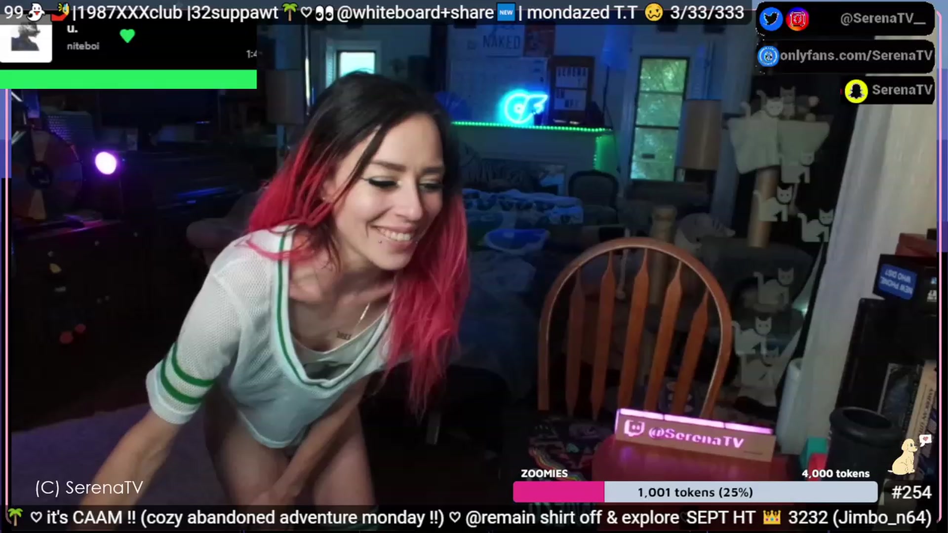 Gallery image thumbnail from serenatv's myfreecams stream on, 09/04/2023, 21:09 image 1 of 20