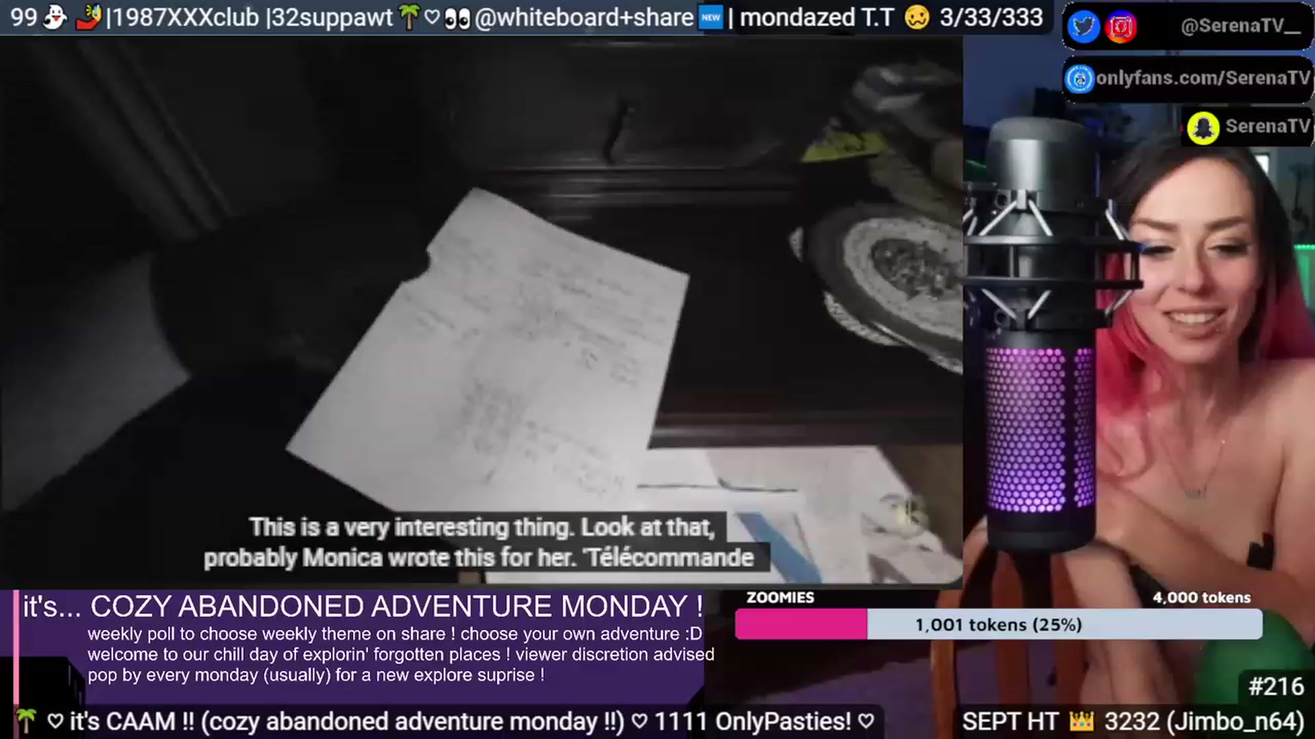 Gallery image thumbnail from serenatv's myfreecams stream on, 09/04/2023, 21:09 image 19 of 20