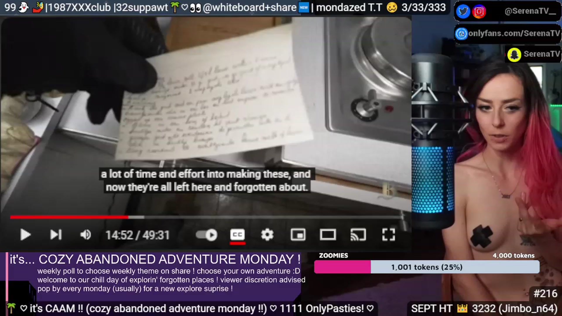 Gallery image thumbnail from serenatv's myfreecams stream on, 09/04/2023, 21:09 image 18 of 20