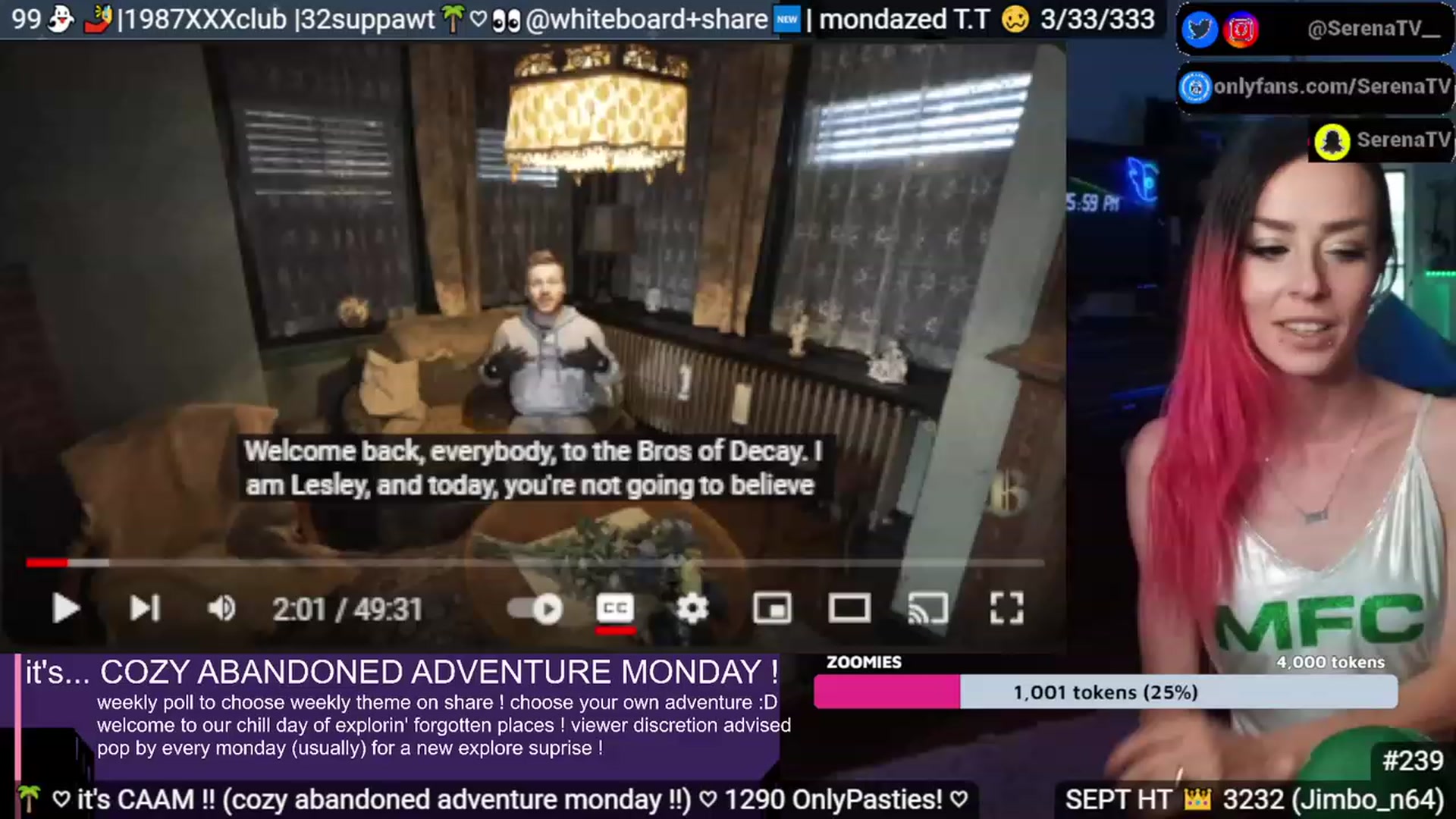 Gallery image thumbnail from serenatv's myfreecams stream on, 09/04/2023, 21:09 image 9 of 20