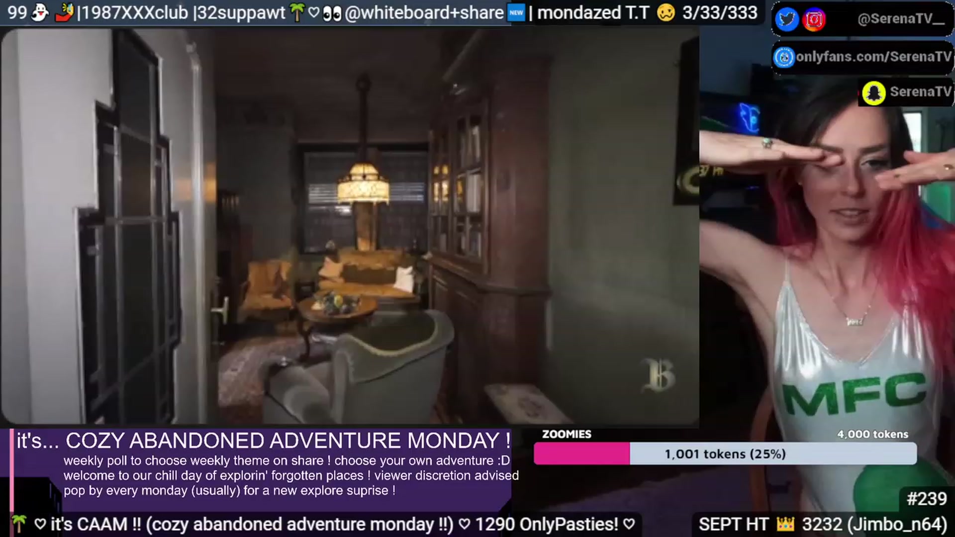 Gallery image thumbnail from serenatv's myfreecams stream on, 09/04/2023, 21:09 image 8 of 20