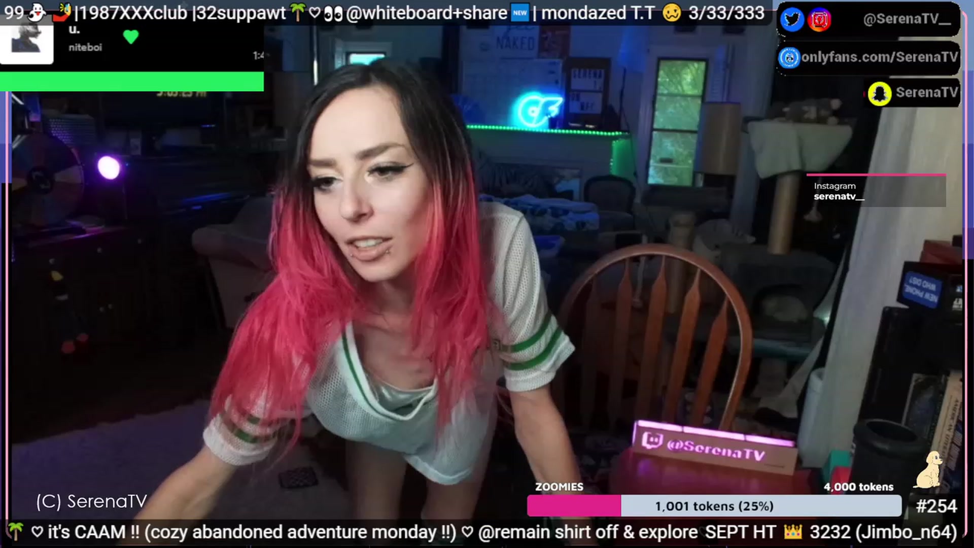 Gallery image thumbnail from serenatv's myfreecams stream on, 09/04/2023, 21:09 image 2 of 20