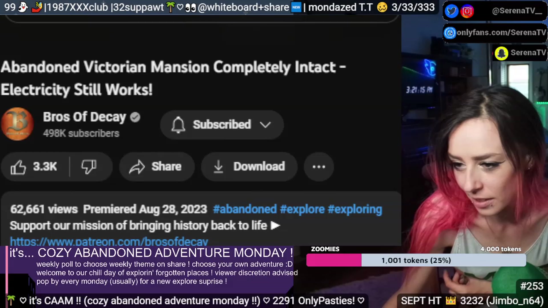 Gallery image thumbnail from serenatv's myfreecams stream on, 09/04/2023, 21:09 image 7 of 20