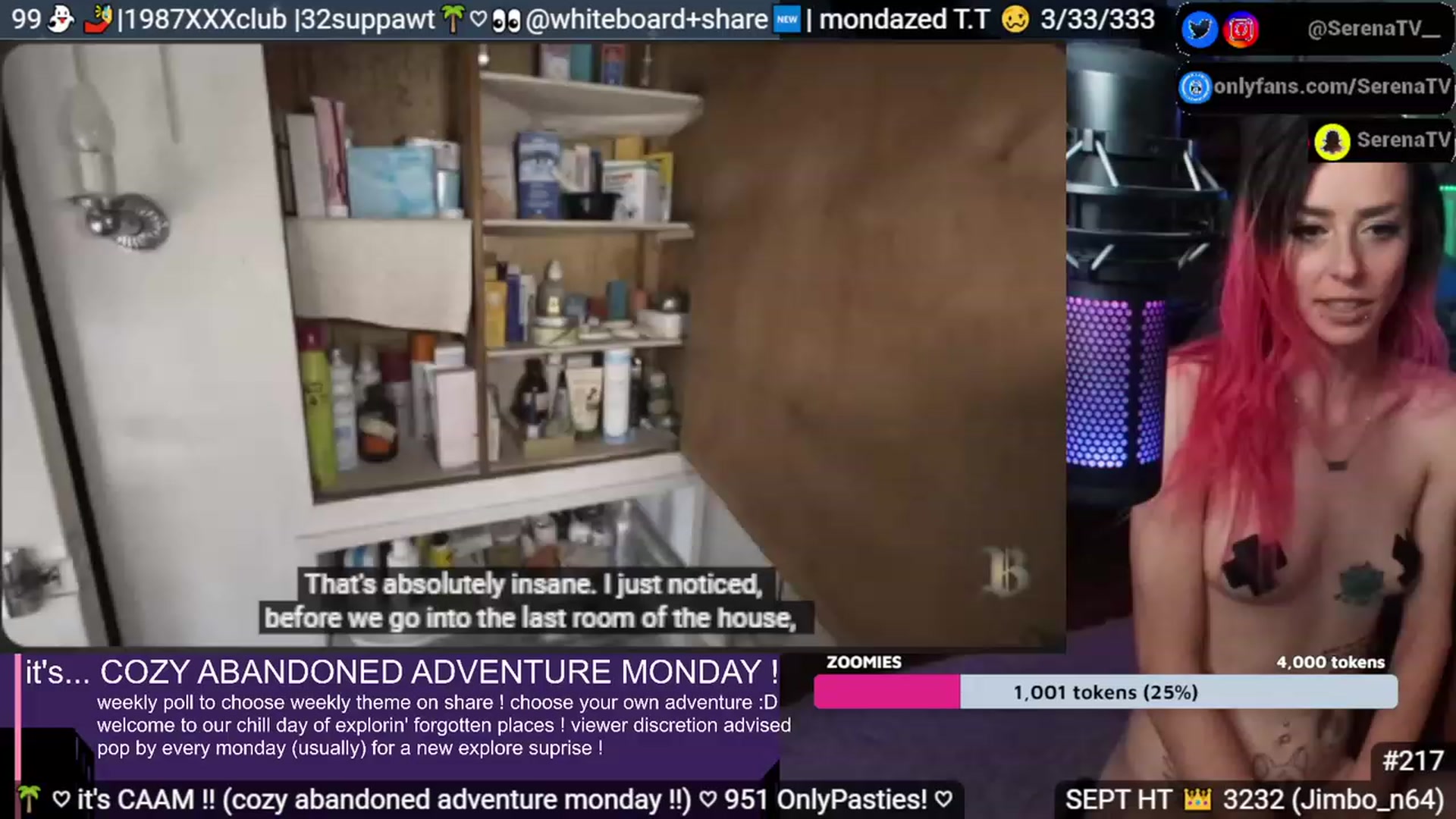 Gallery image thumbnail from serenatv's myfreecams stream on, 09/04/2023, 21:38 image 5 of 20