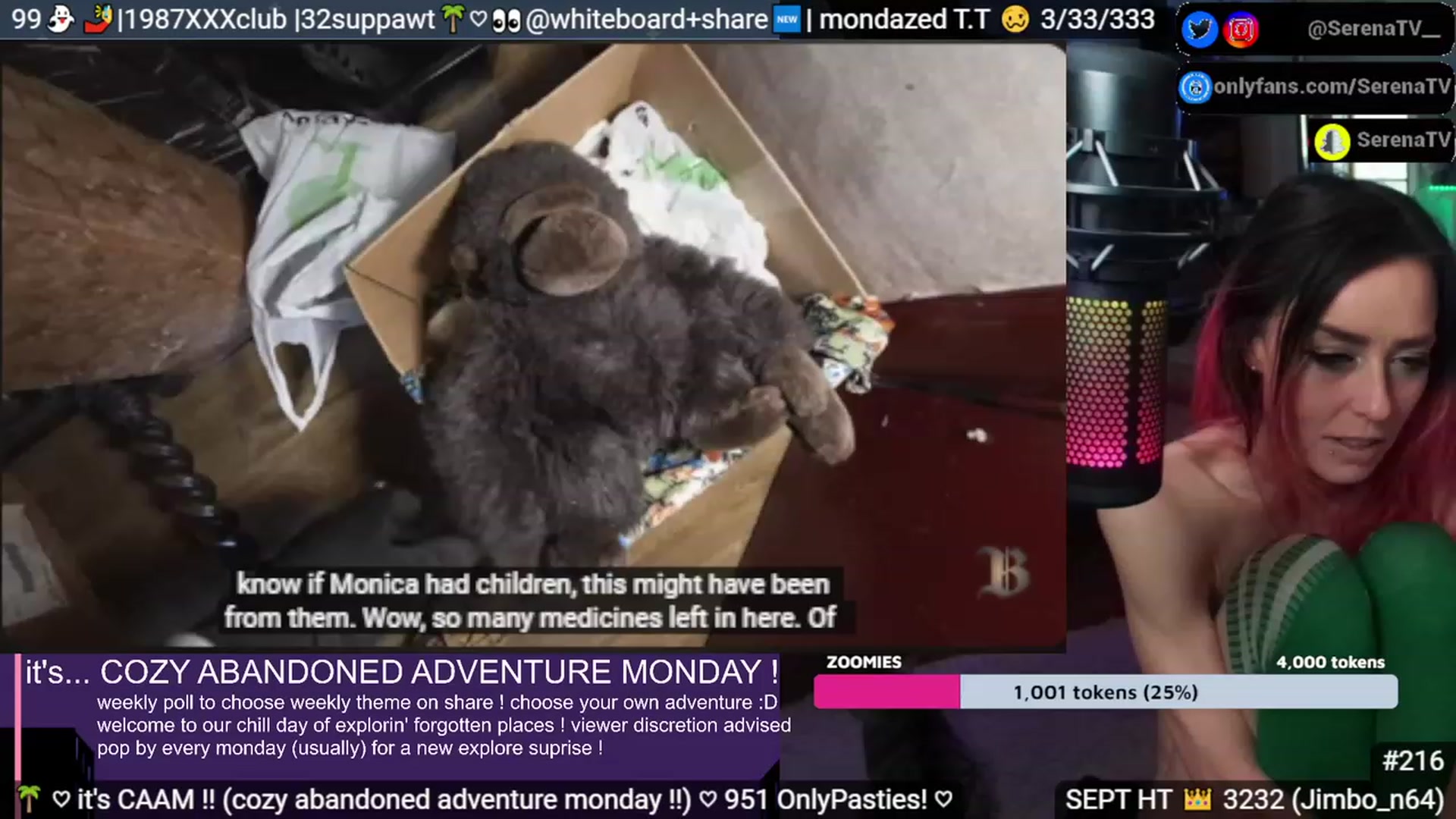 Gallery image thumbnail from serenatv's myfreecams stream on, 09/04/2023, 21:38 image 2 of 20