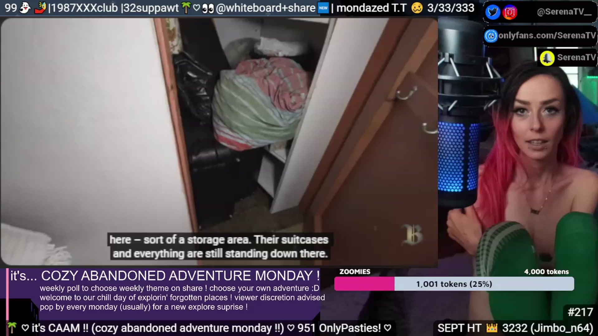 Gallery image thumbnail from serenatv's myfreecams stream on, 09/04/2023, 21:38 image 3 of 20