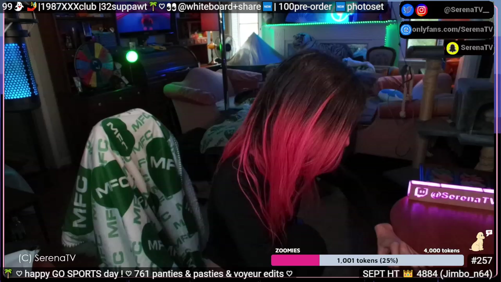 Gallery image thumbnail from serenatv's myfreecams stream on, 09/17/2023, 21:09 image 1 of 20
