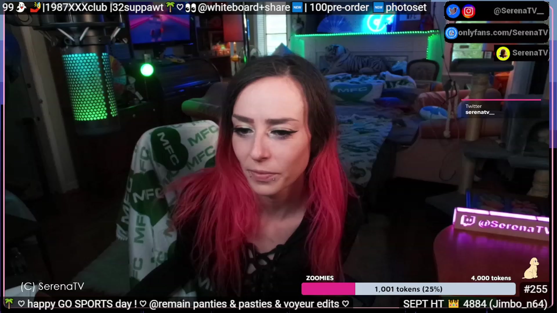 Gallery image thumbnail from serenatv's myfreecams stream on, 09/17/2023, 21:09 image 2 of 20