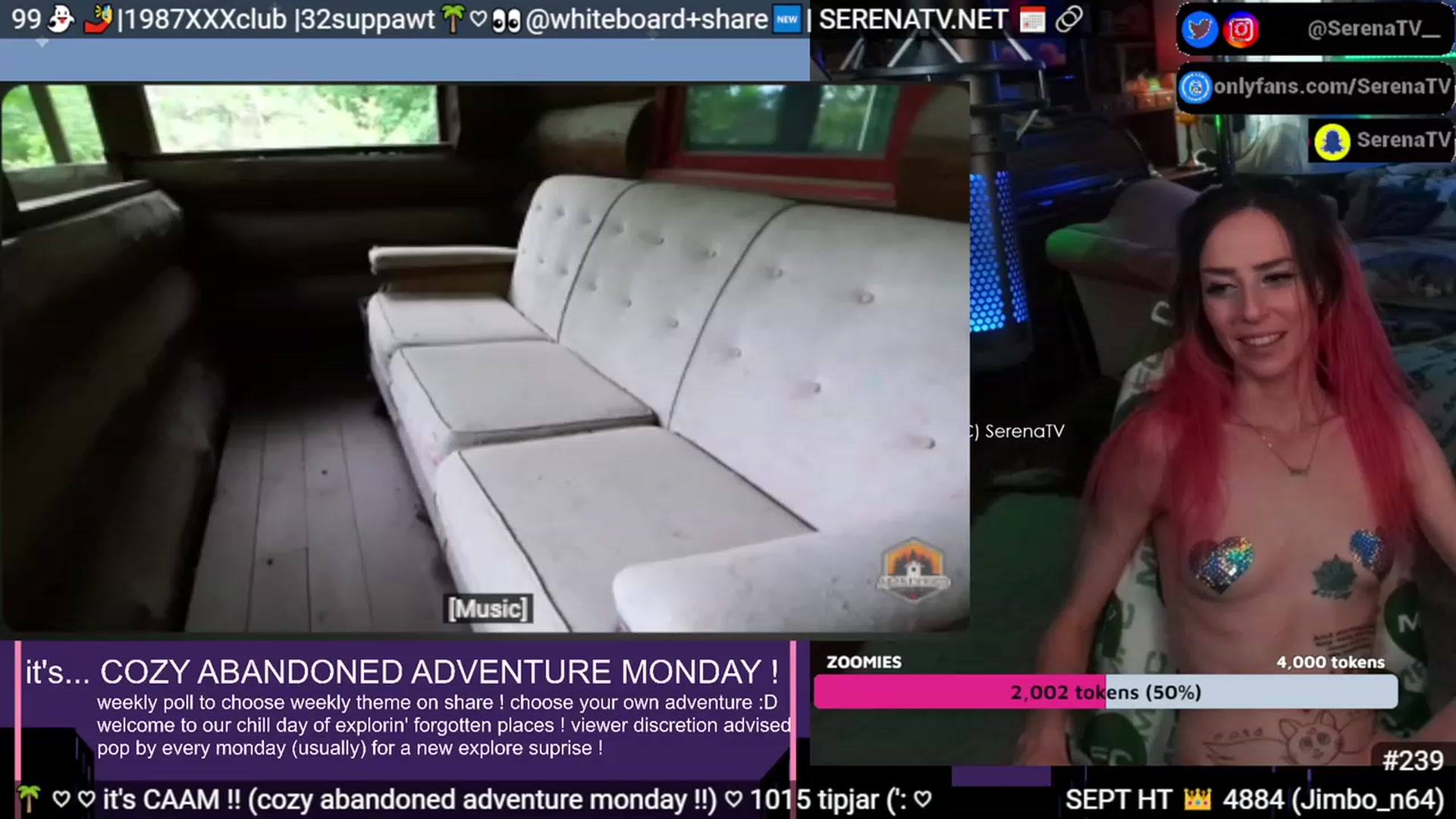 Gallery image thumbnail from serenatv's myfreecams stream on, 09/18/2023, 20:27 image 20 of 20