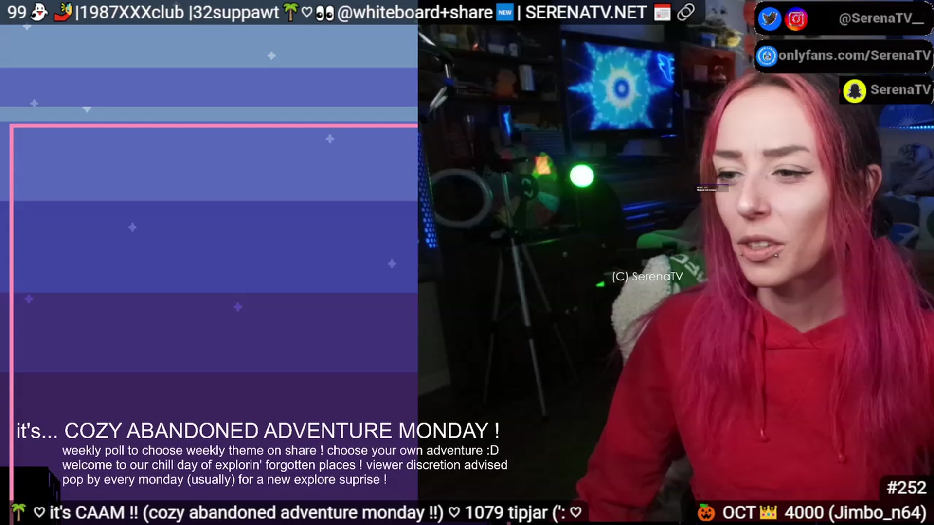 Gallery image thumbnail from serenatv's myfreecams stream on, 10/16/2023, 21:03 image 9 of 20