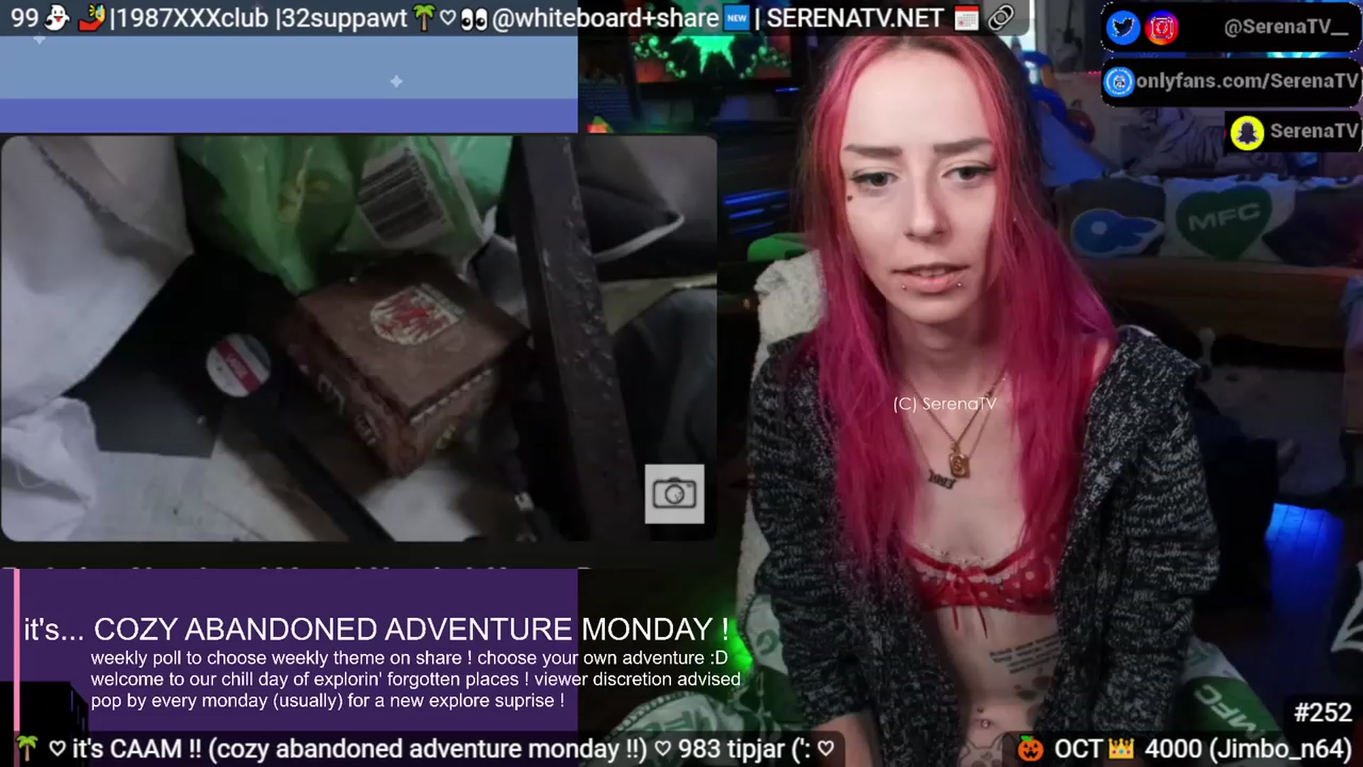 Gallery image thumbnail from serenatv's myfreecams stream on, 10/16/2023, 21:03 image 15 of 20