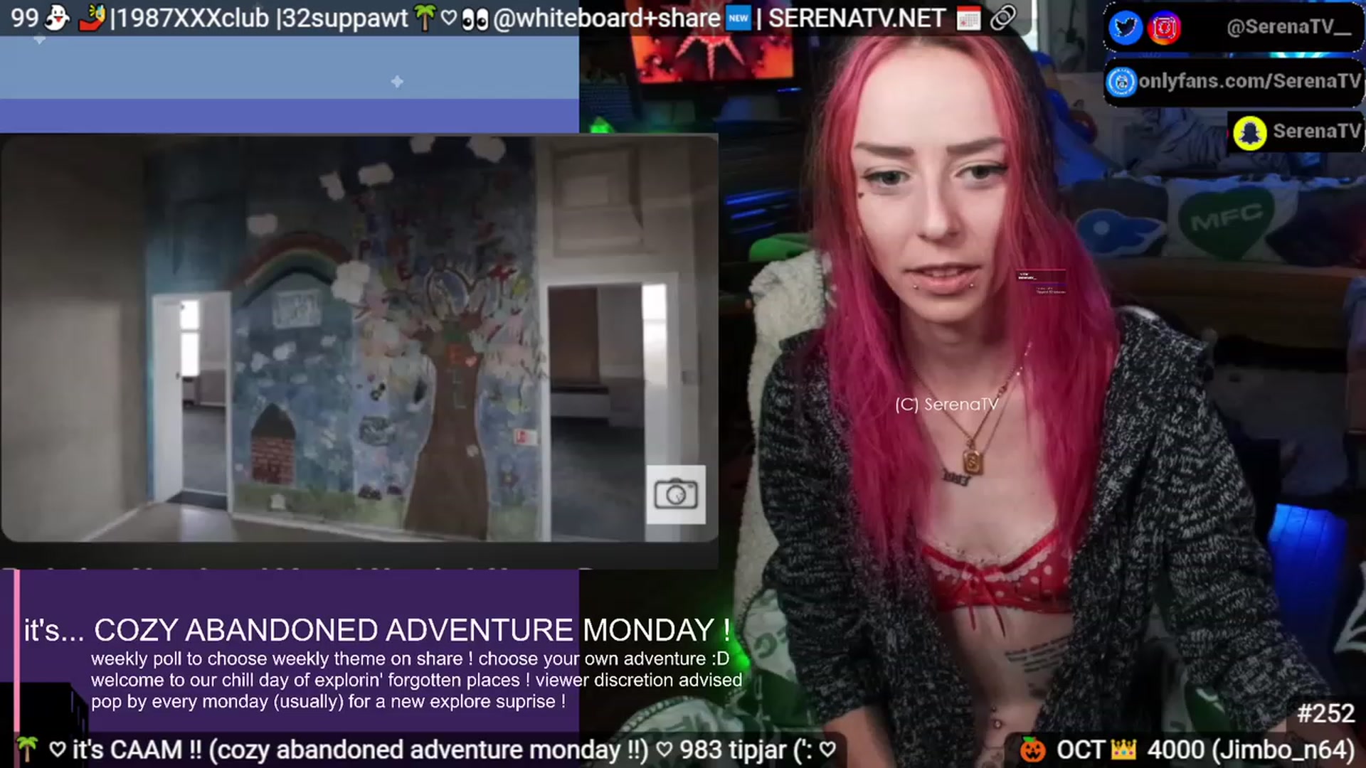 Gallery image thumbnail from serenatv's myfreecams stream on, 10/16/2023, 21:03 image 14 of 20
