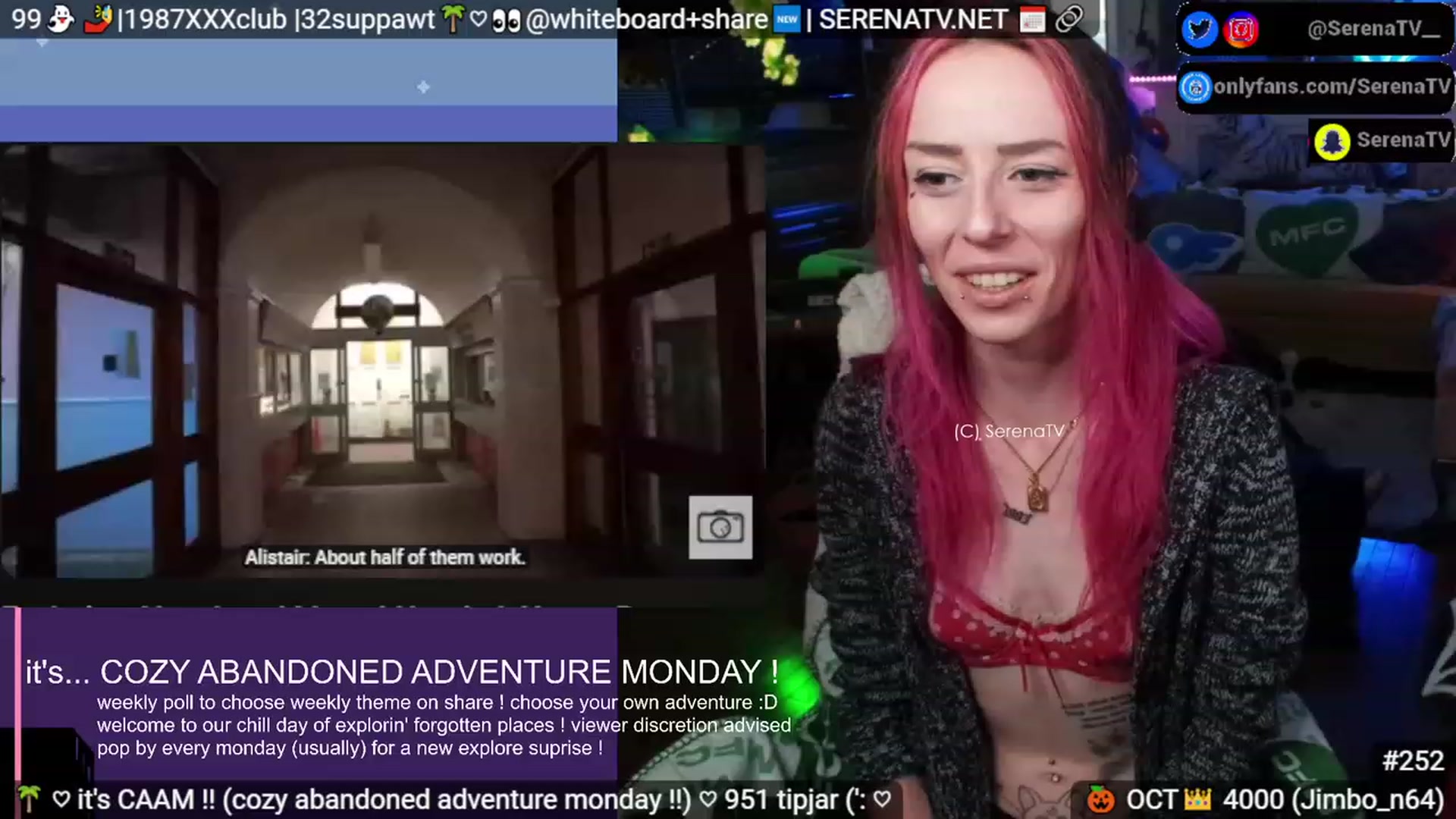 Gallery image thumbnail from serenatv's myfreecams stream on, 10/16/2023, 21:03 image 16 of 20