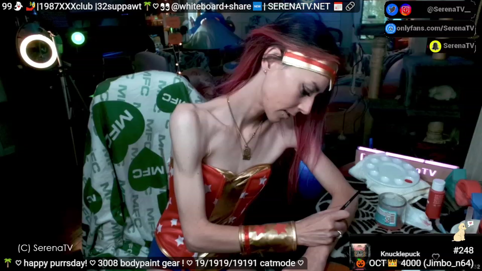 Gallery image thumbnail from serenatv's myfreecams stream on, 10/19/2023, 20:03 image 10 of 20