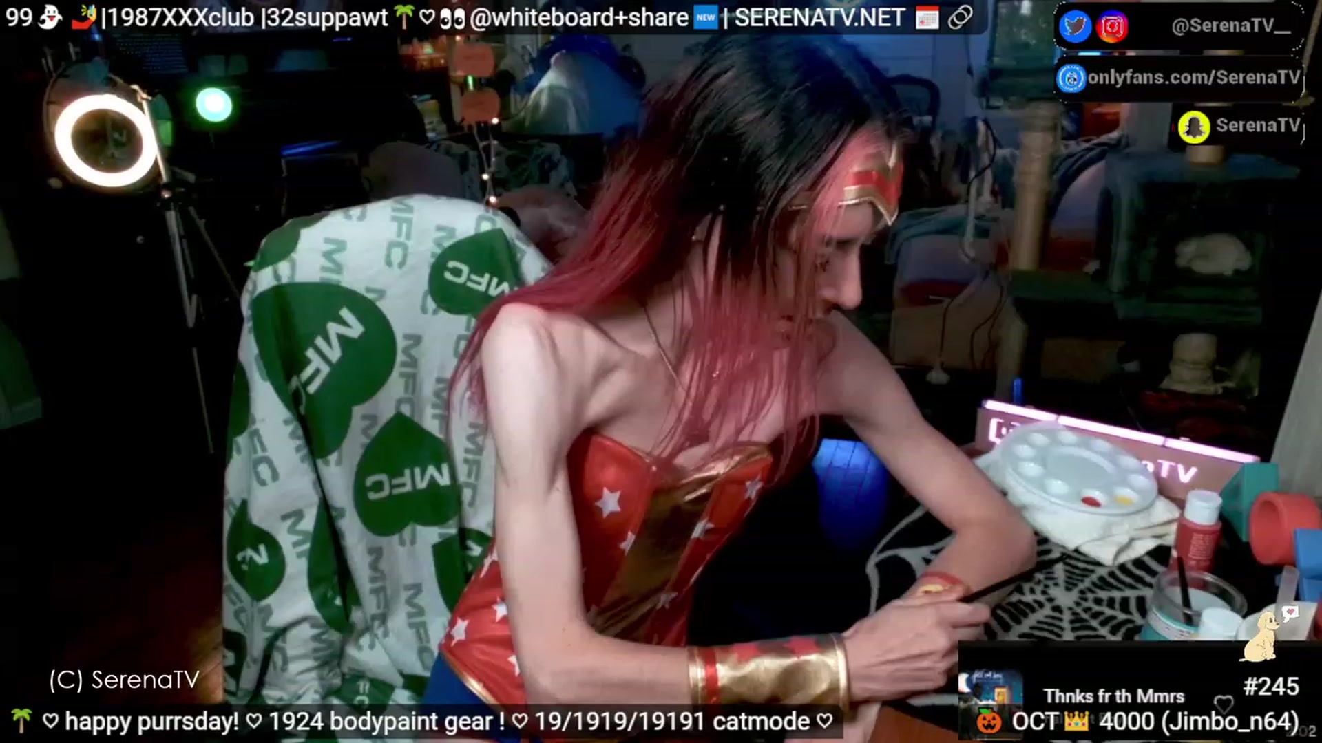 Gallery image thumbnail from serenatv's myfreecams stream on, 10/19/2023, 20:03 image 14 of 20