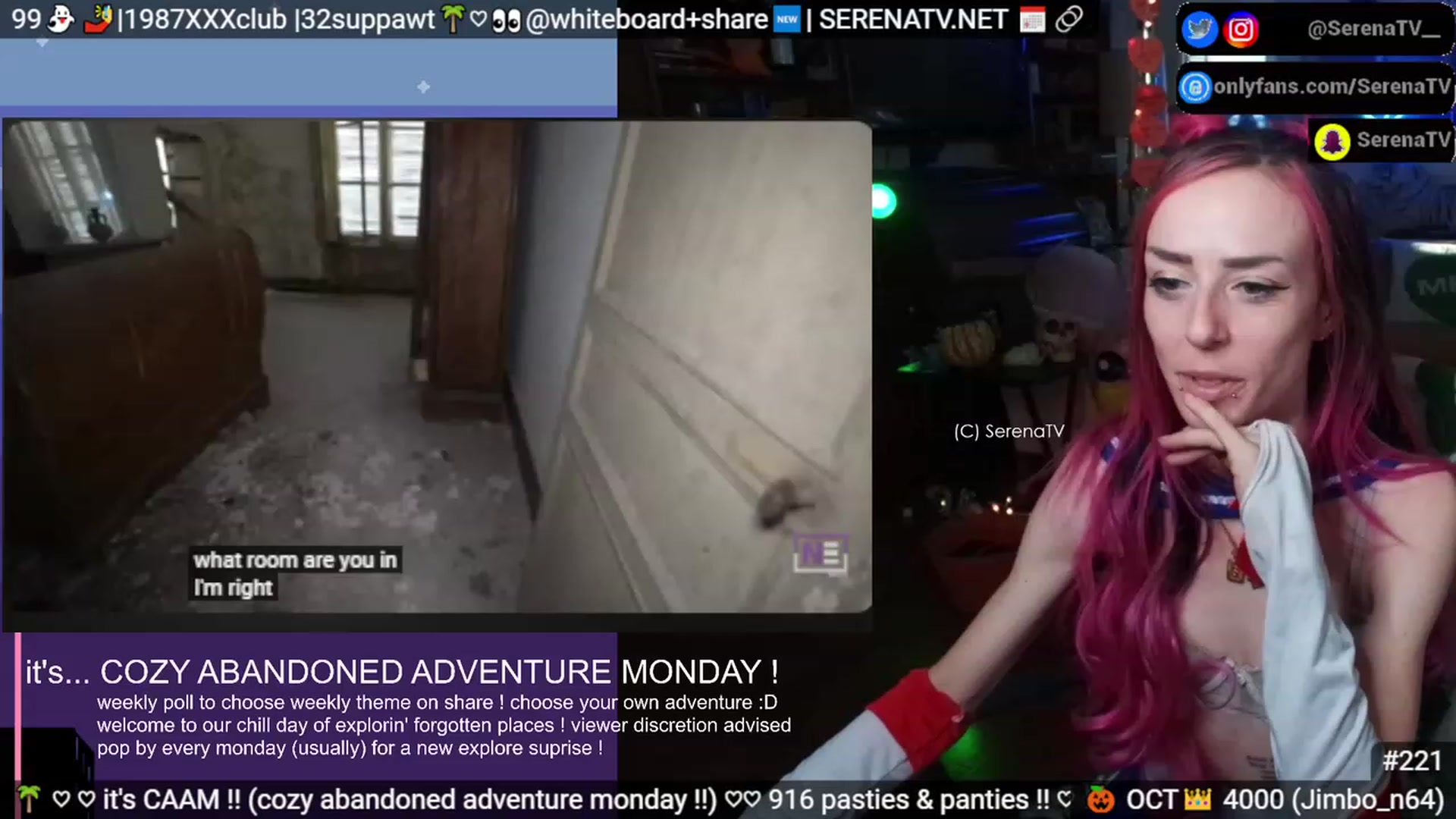 Gallery image thumbnail from serenatv's myfreecams stream on, 10/23/2023, 20:21 image 14 of 20
